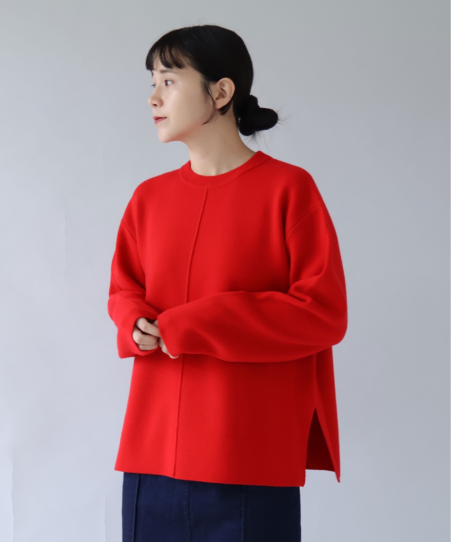 archivio ノースリーブ　セーター 赤 AMBIDEX Store ○New England smooth moesleevesプルオーバー(F