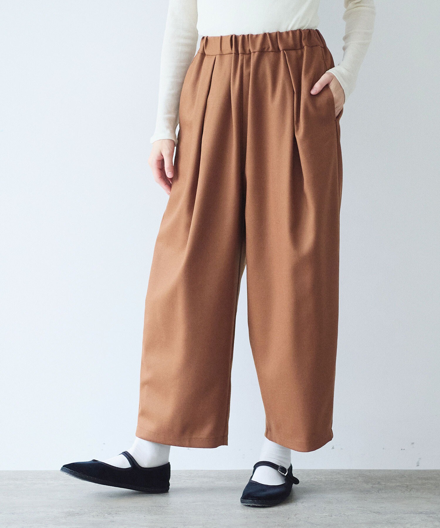 AMBIDEX Store △washable wool gum tack パンツ(F グレー): yuni