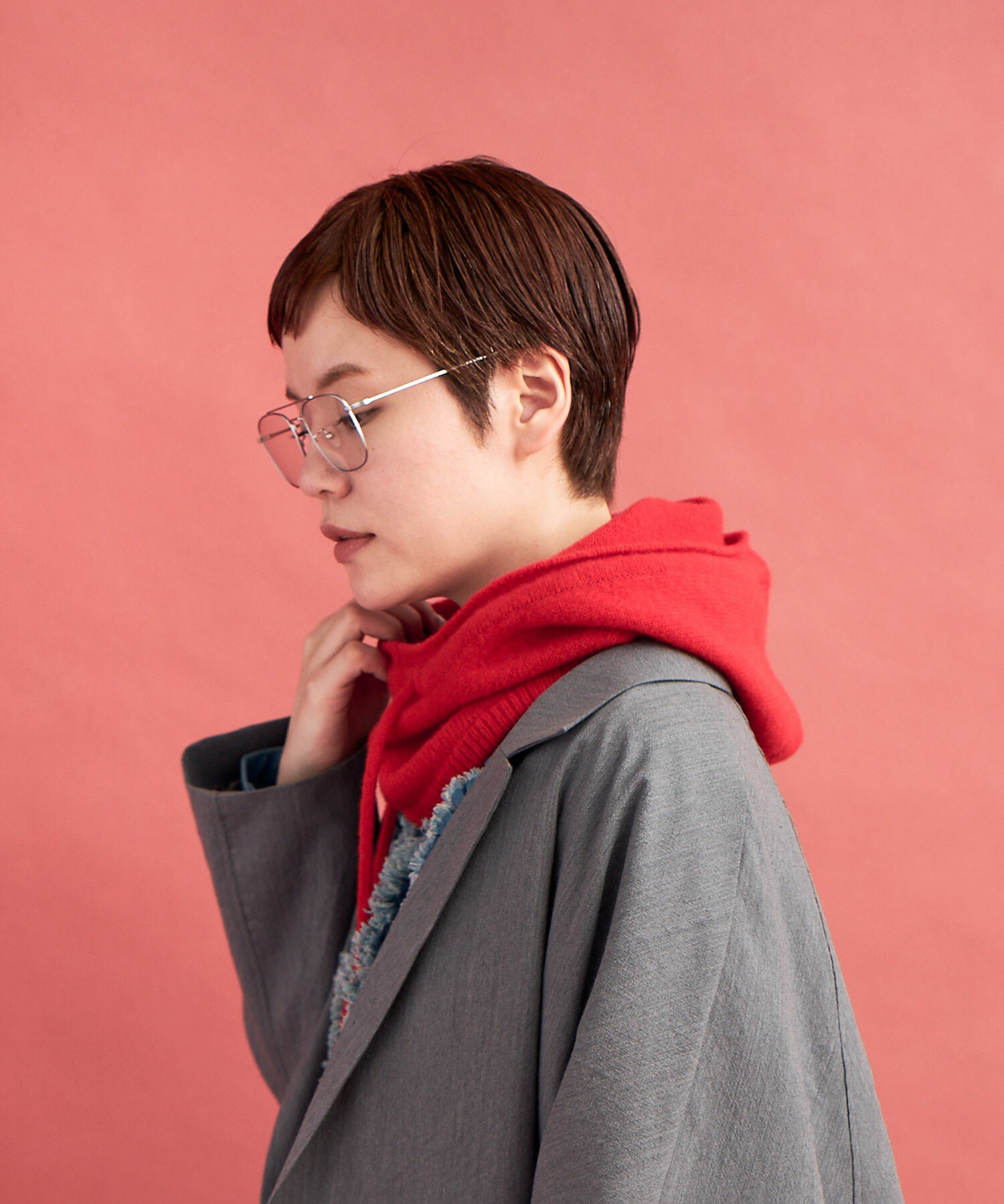 ラム AMBIDEX Store ○ラムウール/カシミア バラクラバ(F TURQUOISE): FLAT