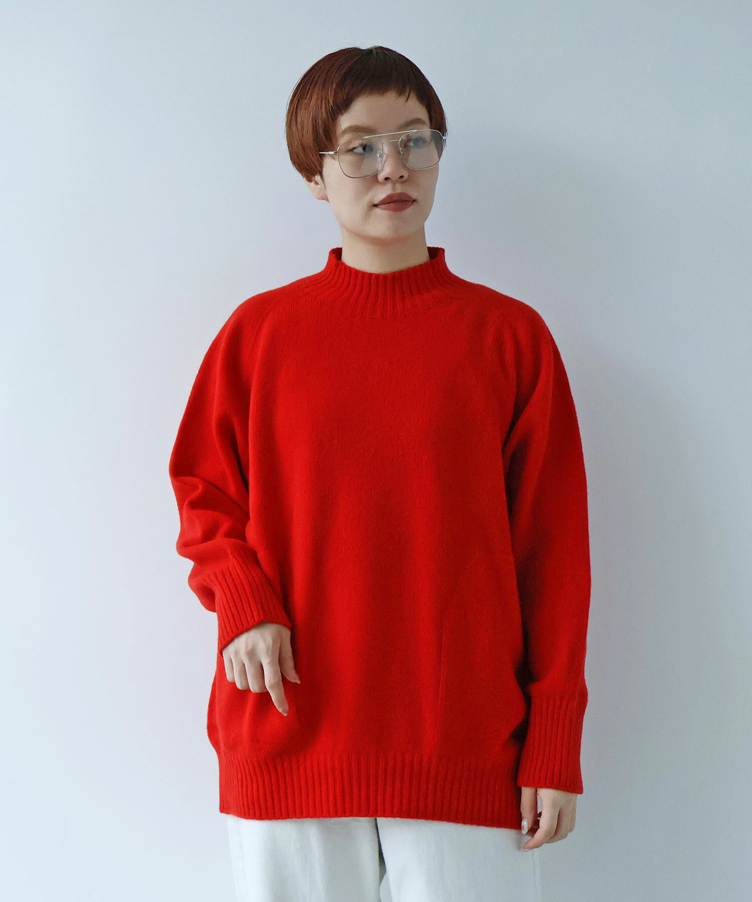 AMBIDEX Store ○ラムウール/カシミア MOCK NECK プルオーバー(F