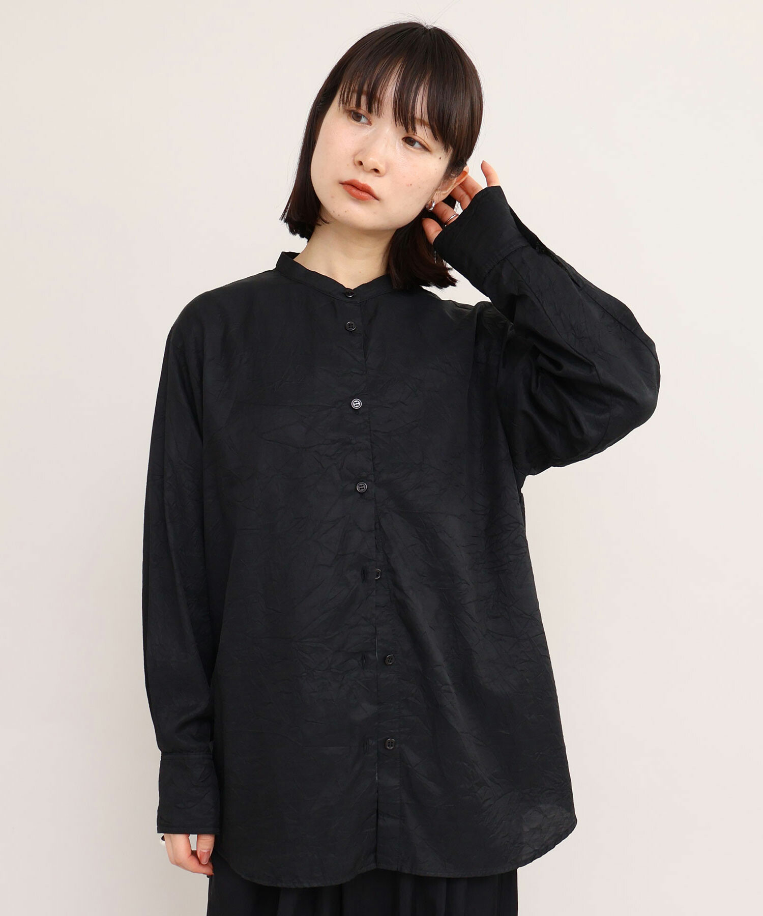 AMBIDEX Store 〇キュプラリサイクルコットンツイル バンドカラー