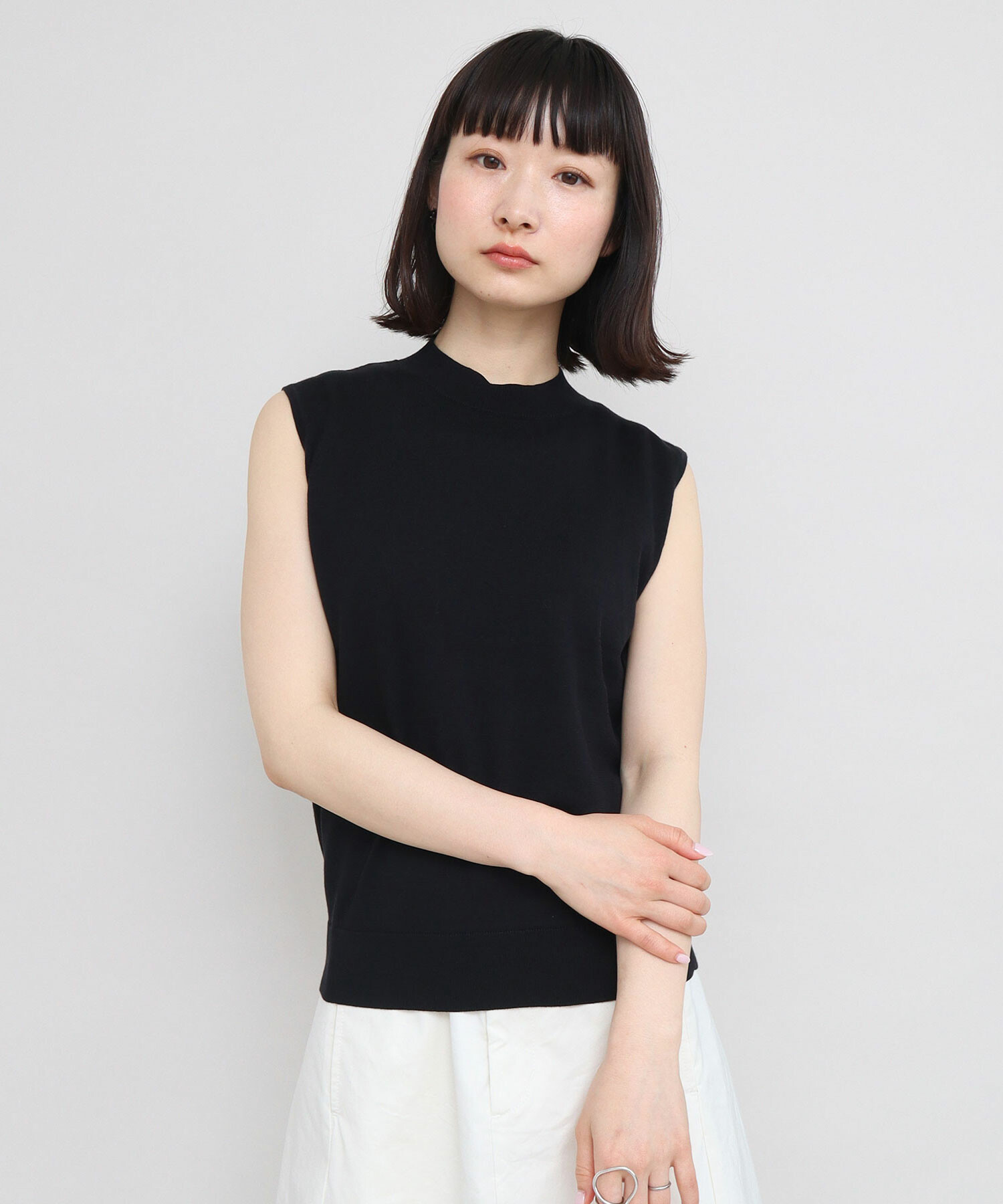 AMBIDEX Store 〇ギザコットン ノースリプルオーバー(F クロ): iki