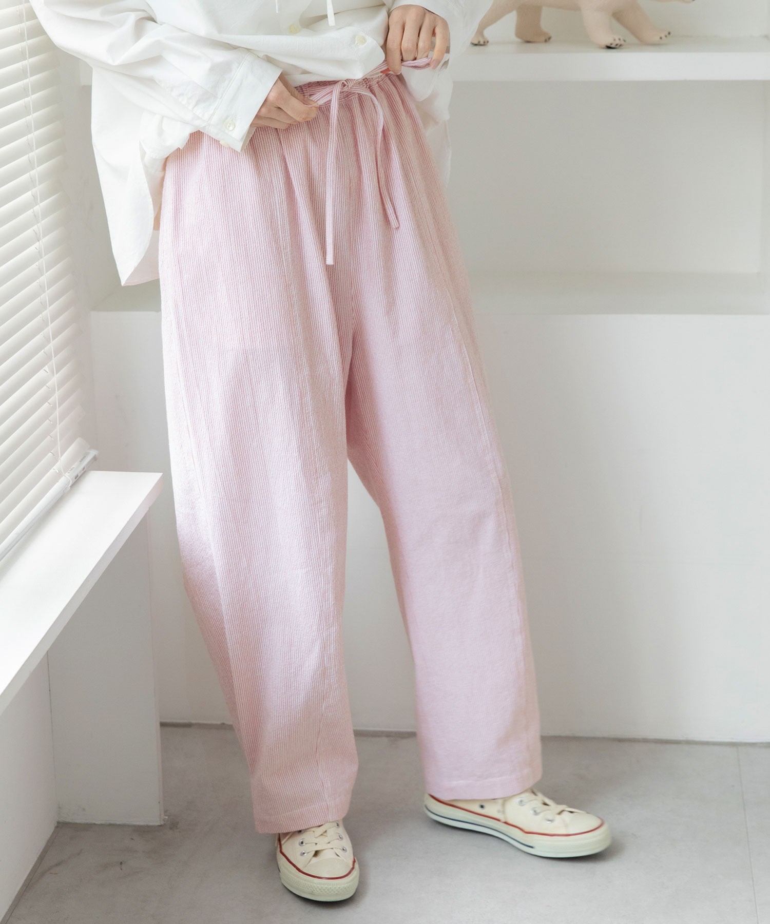 AMBIDEX Store ○シボコットン 切り替えパンツ (セットアップ