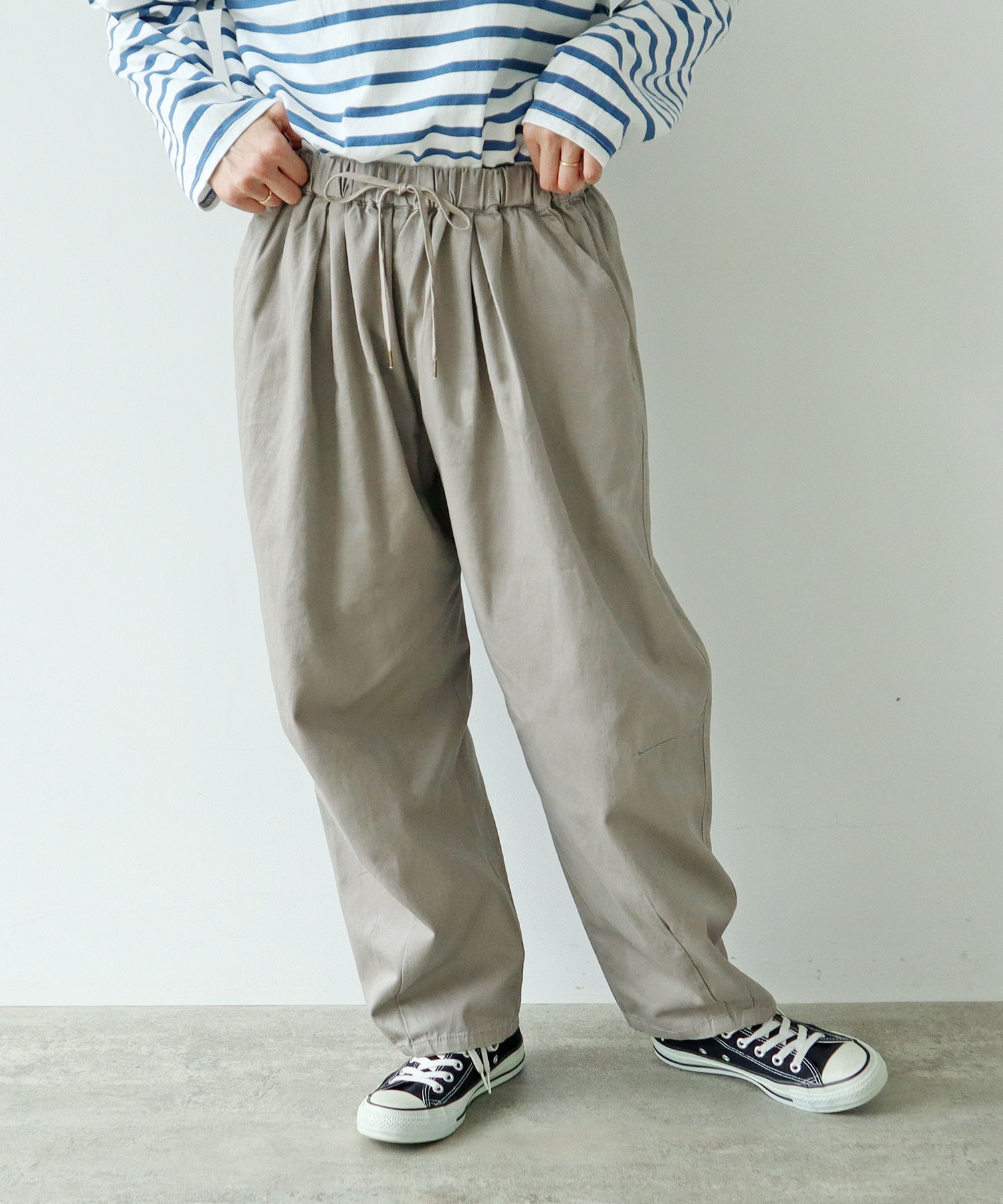 AMBIDEX Store △○コットンツイル ボリュームパンツ(F ベージュ): PAR ICI