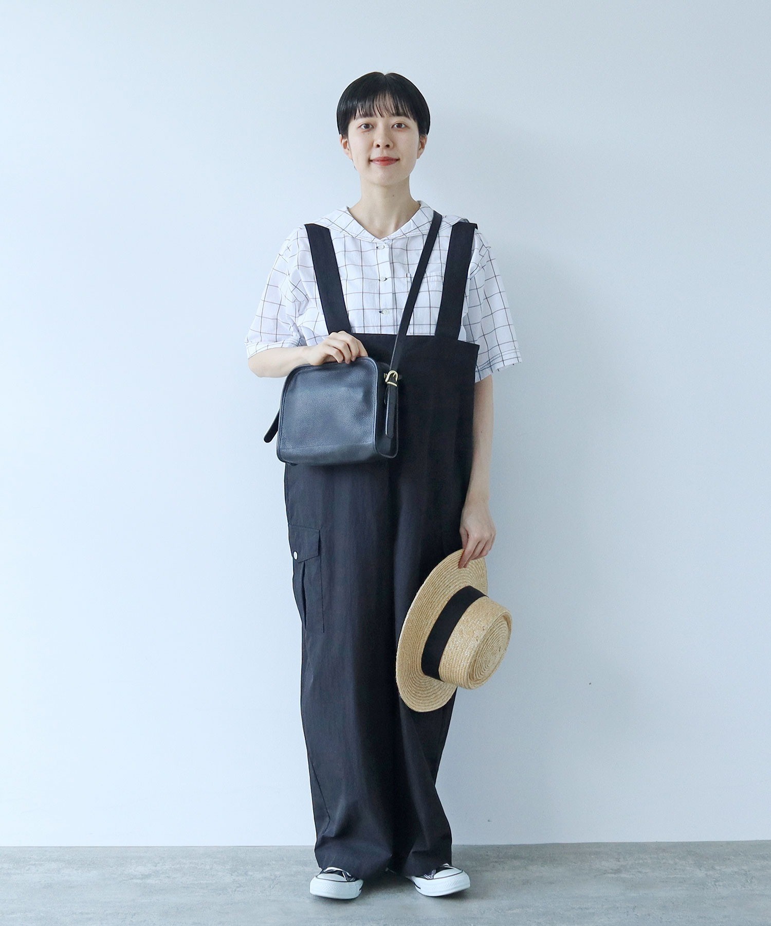 AMBIDEX Store ○コットンナイロンウェザー 吊りパンツ(F クロ): PAR ICI