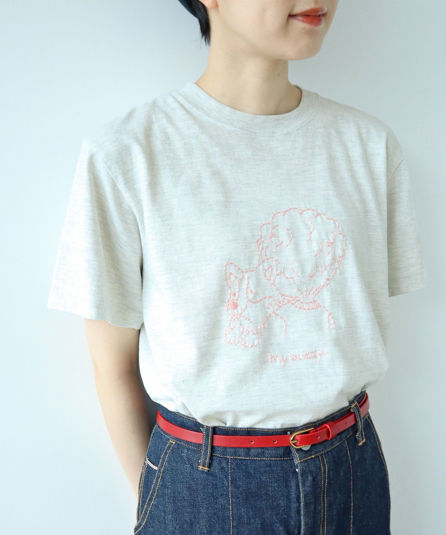 AMBIDEX Store ○【WEB別注】corgi & boy Tシャツ(F シロ): PAR ICI