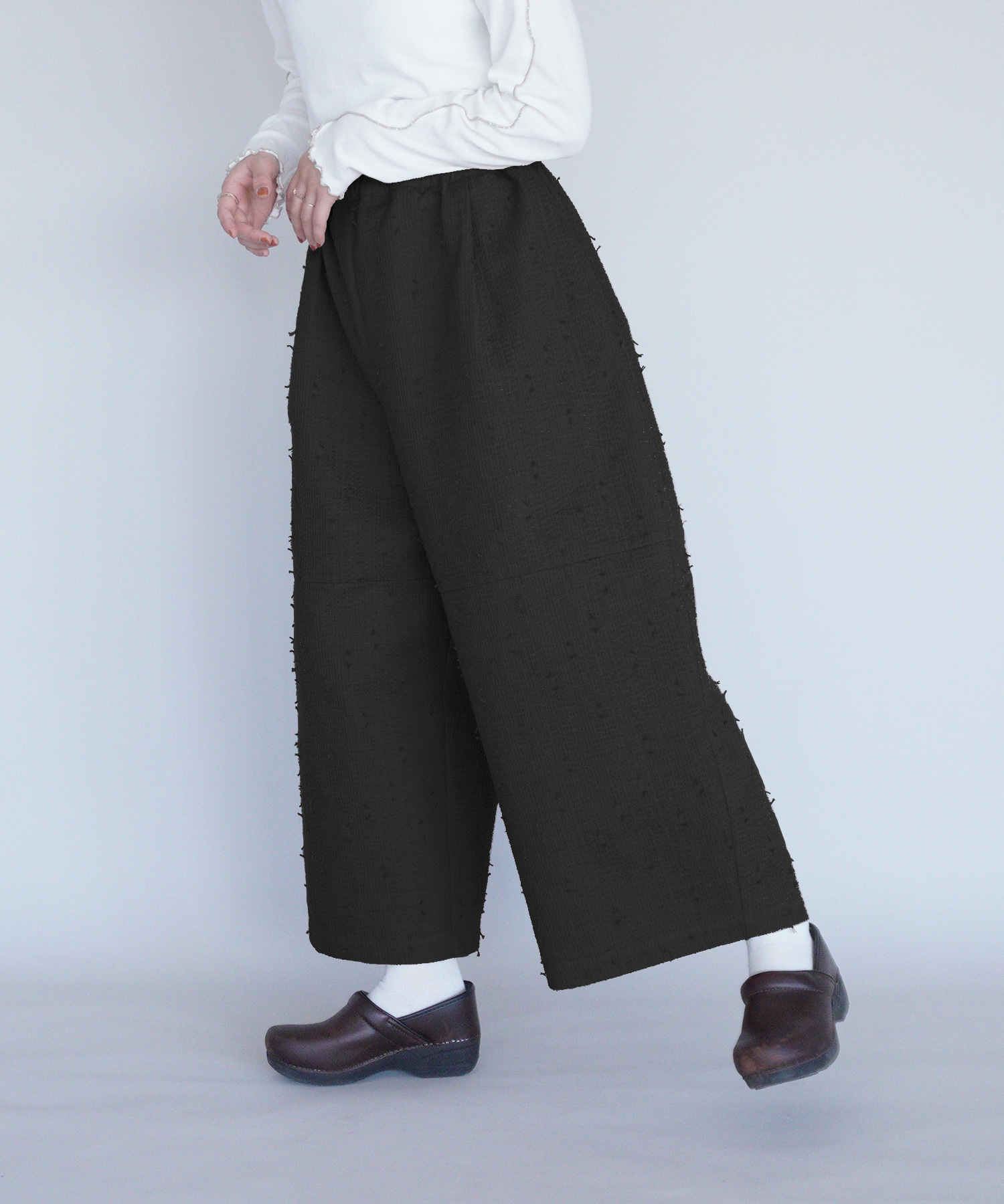 ちゃこ 3box AMBIDEX Store 〇sashiko jacquard ボリュームパンツ(F ライト