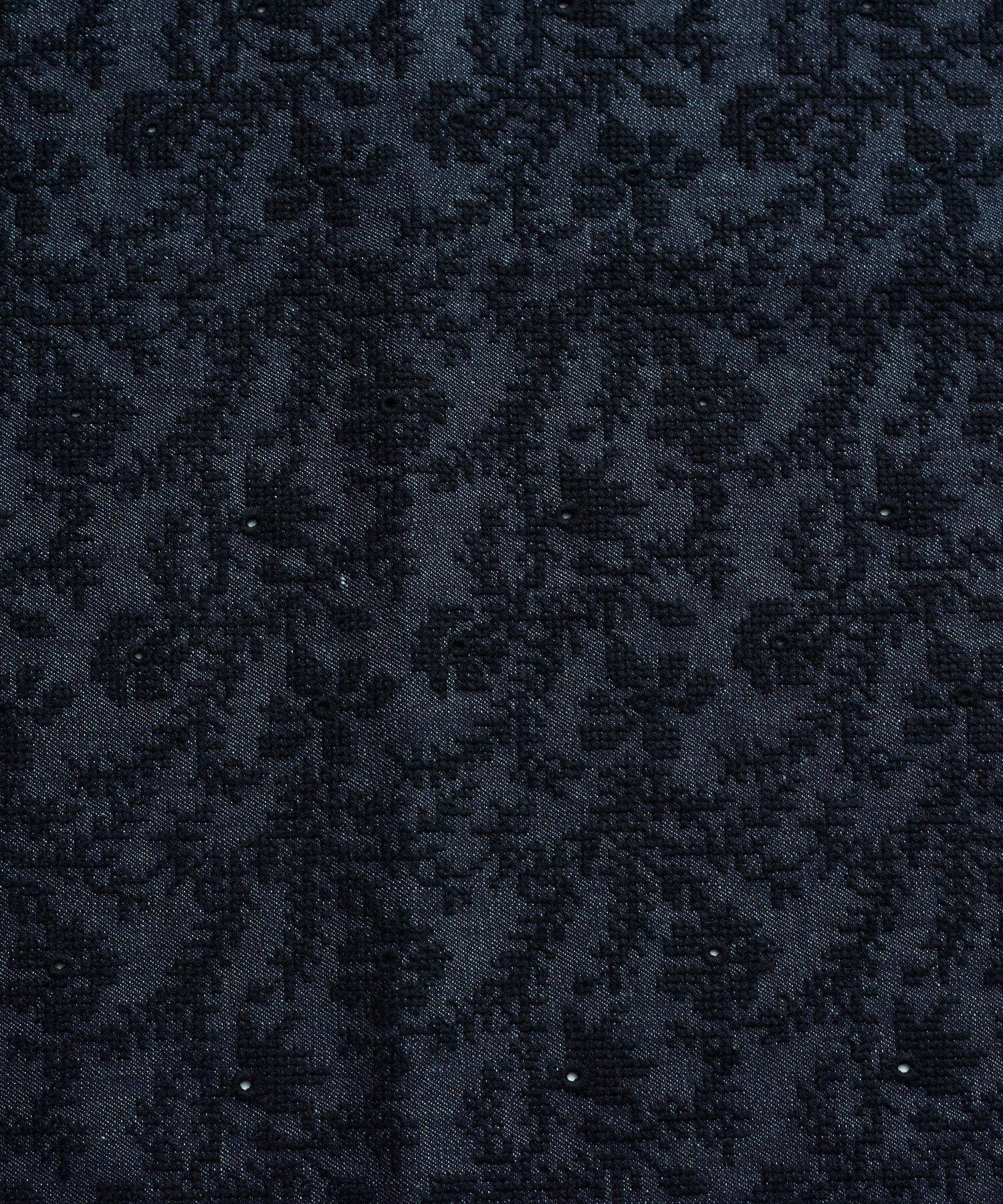 AMBIDEX Store 【予約販売】garden embroidery デニムパンツ(F navy