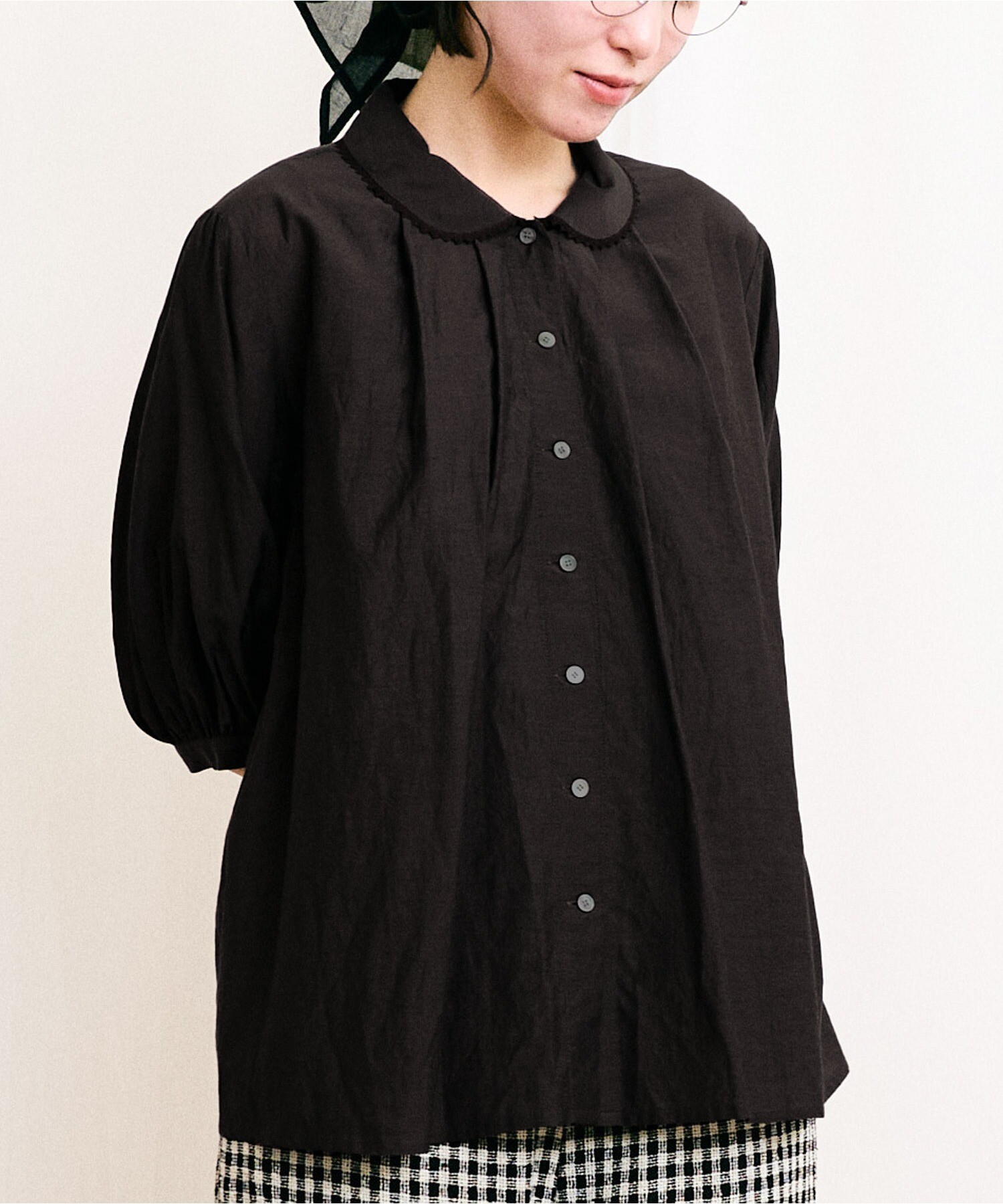 AMBIDEX Store 【予約販売】〇Cotton cupra washer Daisy blouse