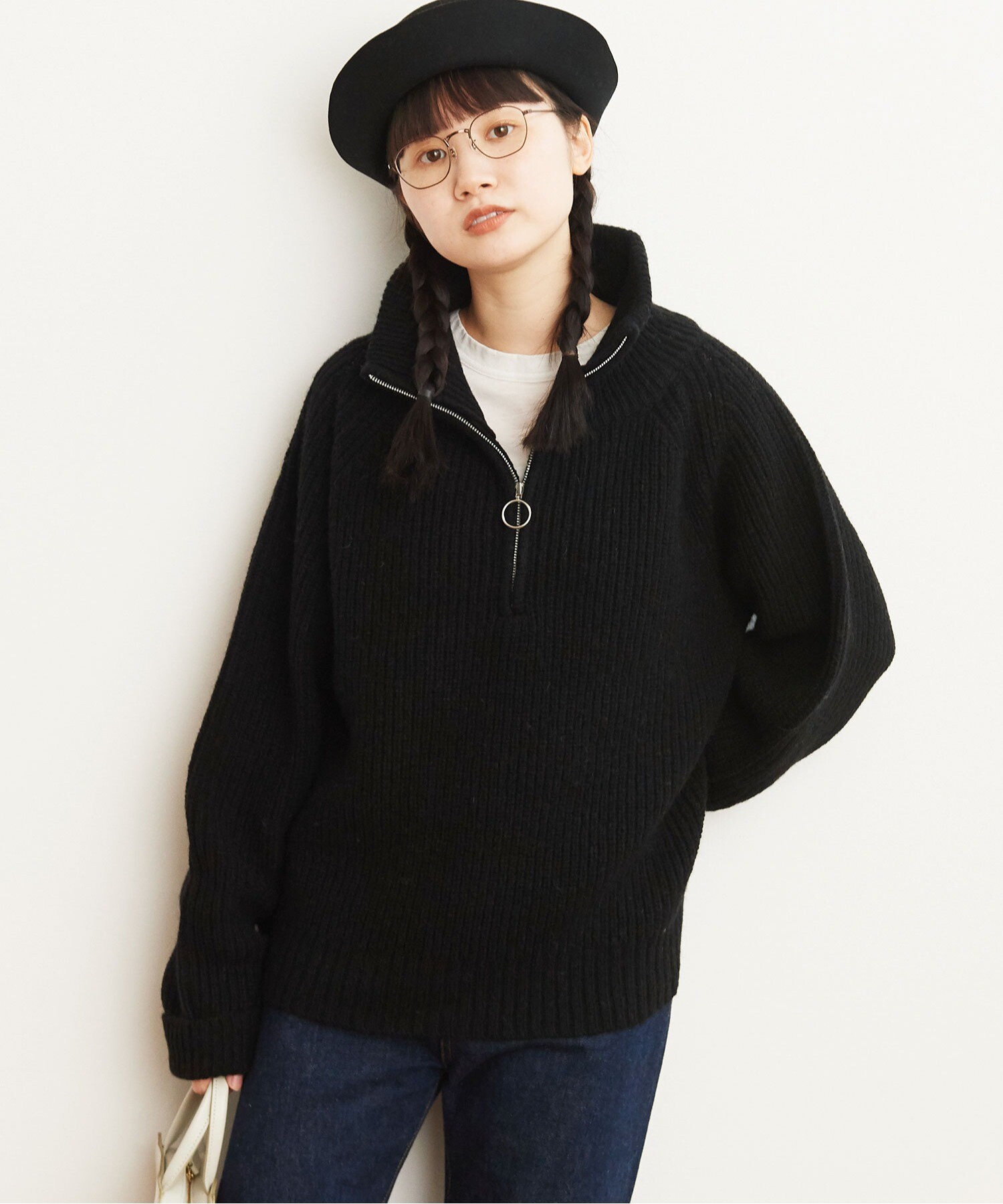 AMBIDEX Store ○HALF ZIP knit(F ベージュ): l'atelier du savon