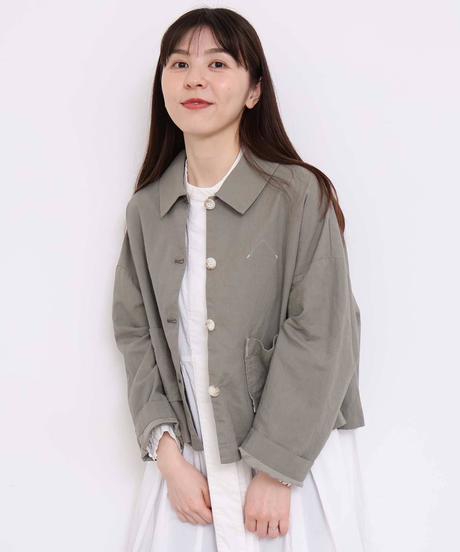 l'atelier du savon 音符になりたいお花たちジャケット AMBIDEX Store washi cotton ミニジャケット(F ピンク): l'atelier du