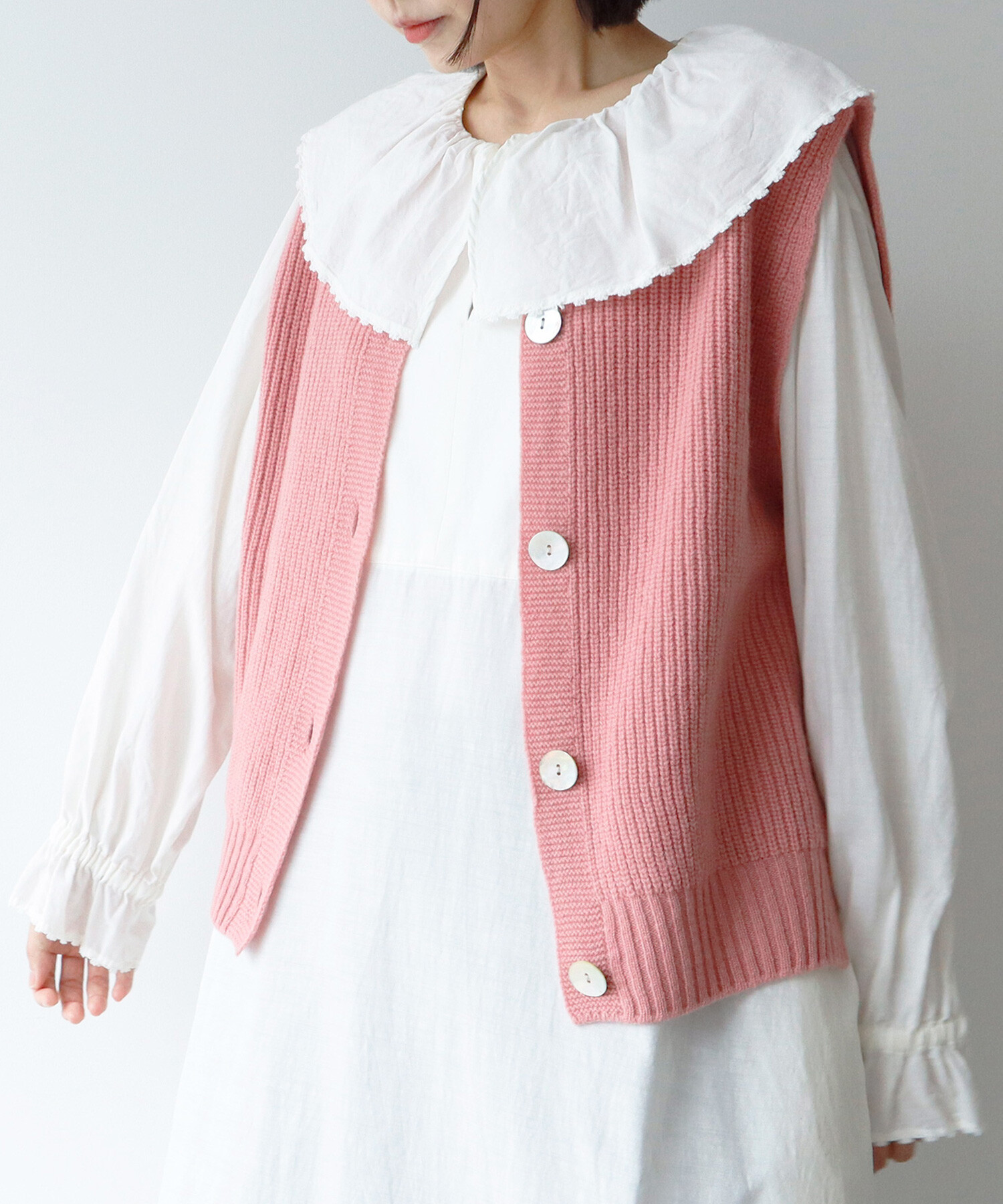 AMBIDEX Store ○CHESS ホールガーメント 片畦2wayベスト(F ベージュ