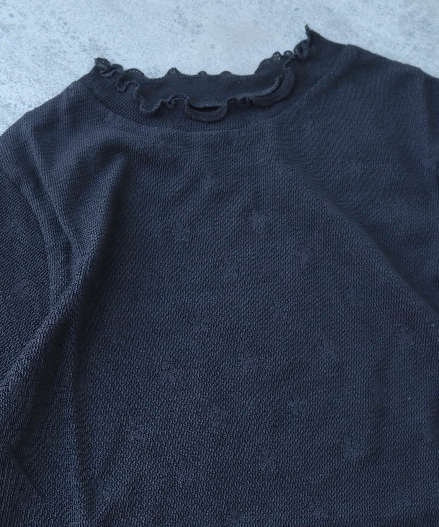 tシャツ hana×mesh ジャガード ハイネック半袖プルオーバー レディース bulle de savon tシャツ hana×mesh ジャガード ハイネック半袖