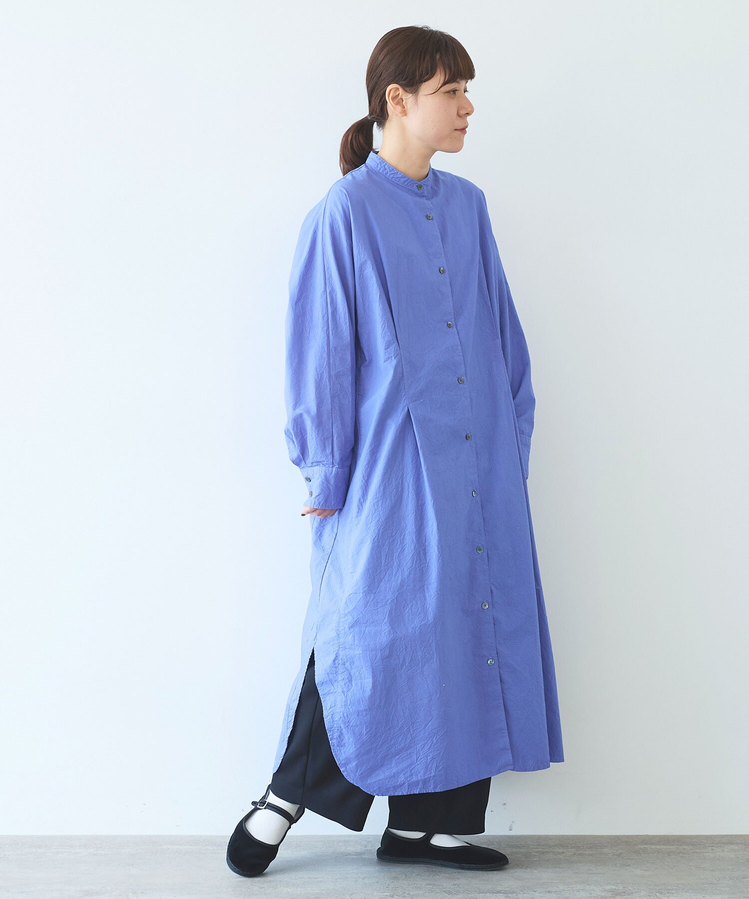 AMBIDEX Store ○コットンキャッチワッシャー タックシャツ