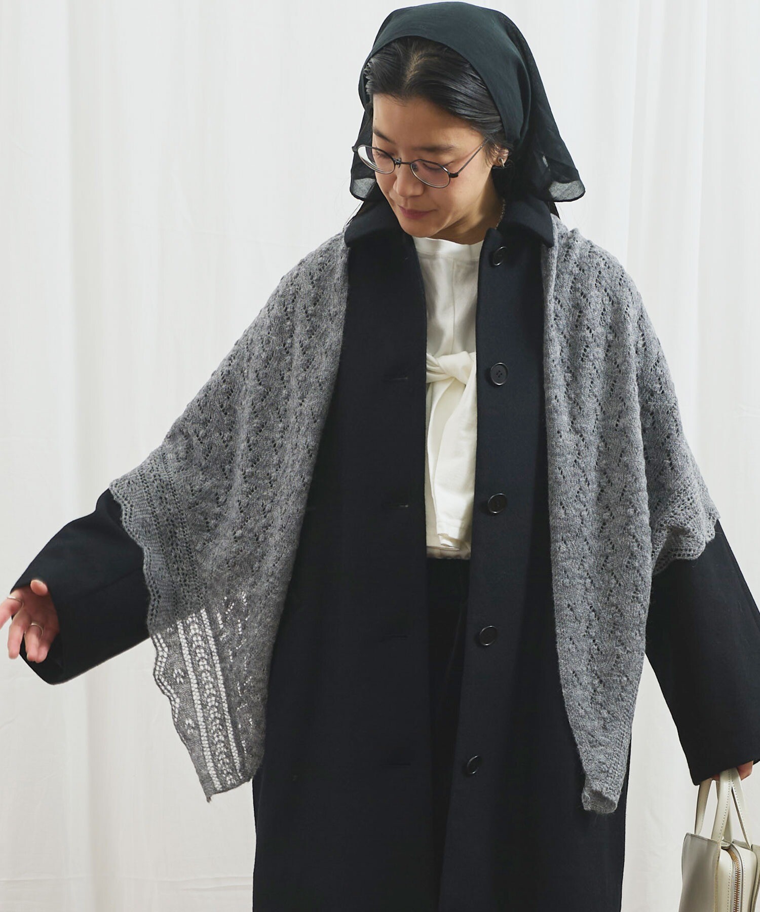 AMBIDEX Store 〇Bobo granny shawl(F グレー): l'atelier du savon