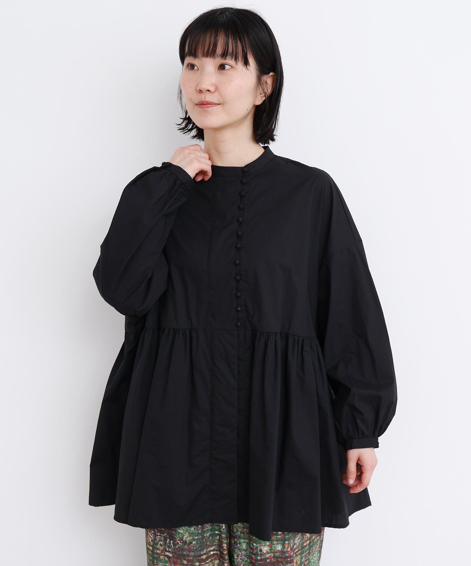latelier du savon エプロンパッチワークブラウス l'atelier du savon（アトリエドサボン）の「○エプロンパッチ