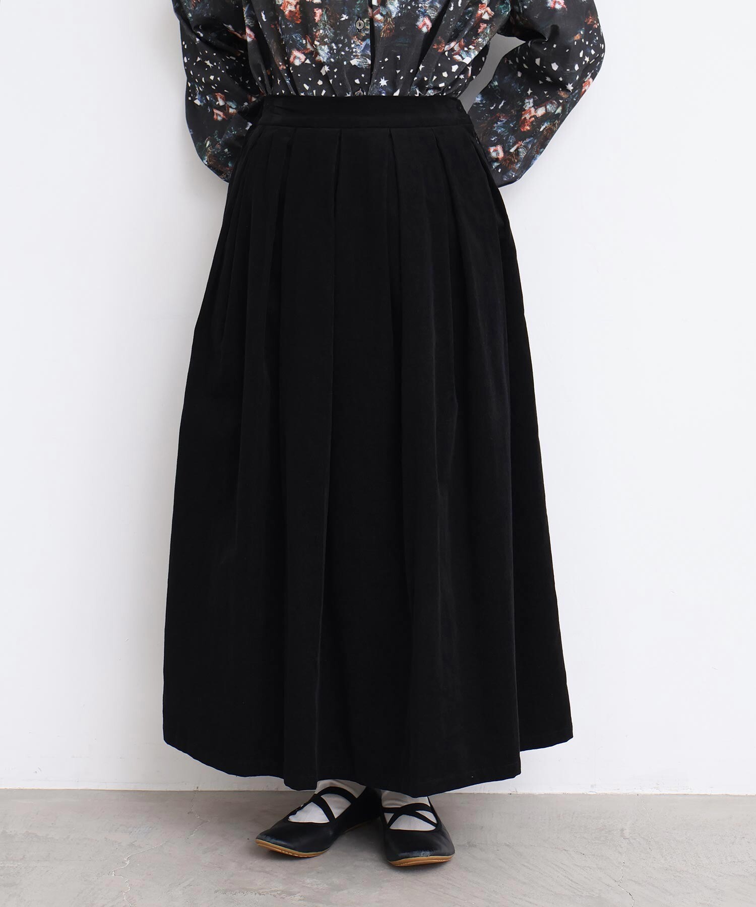 AMBIDEX Store 〇21Wシャツコール タックスカート(F アオ): l'atelier