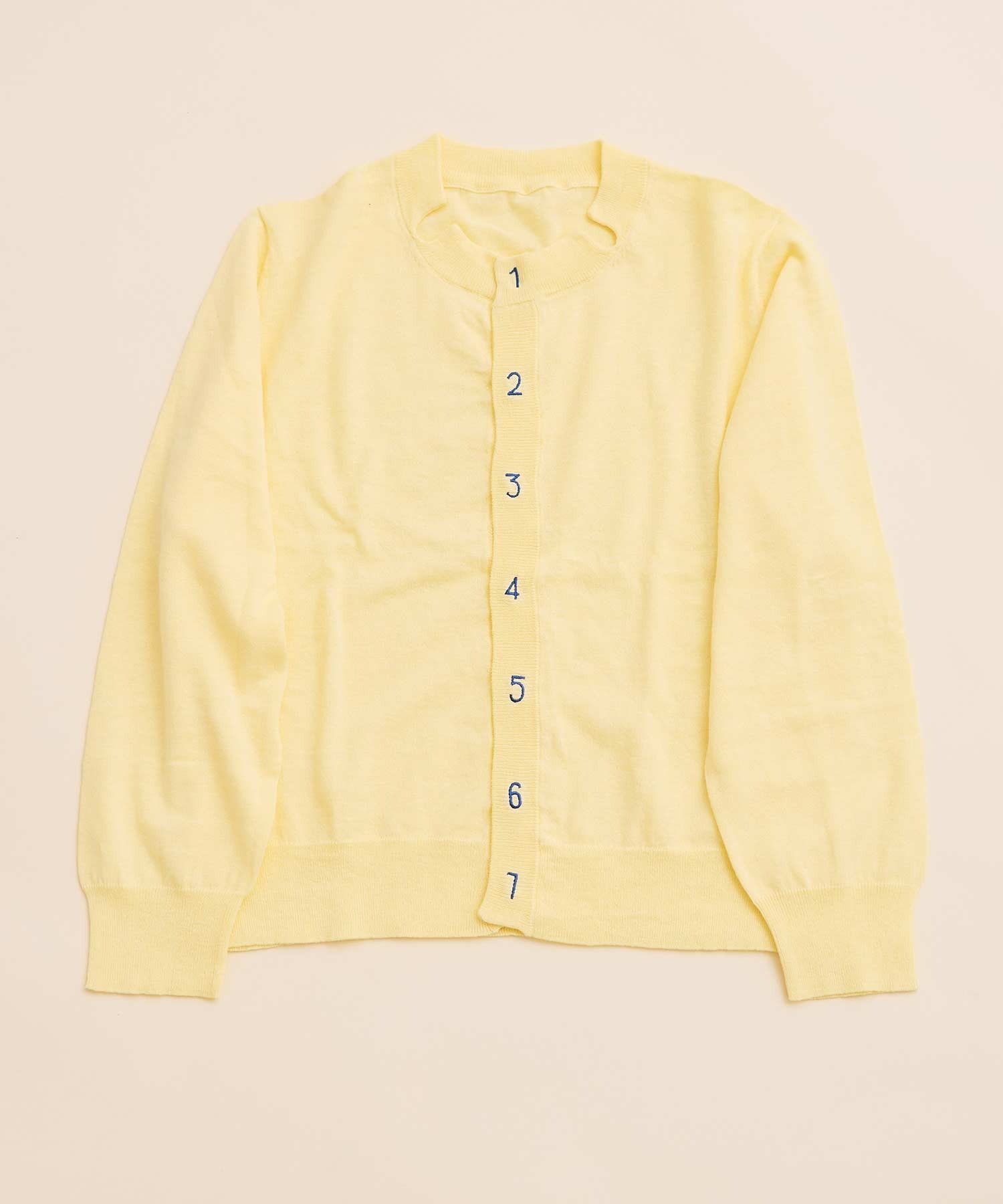 AMBIDEX Store コットンリネン数字刺繍 クルーネック