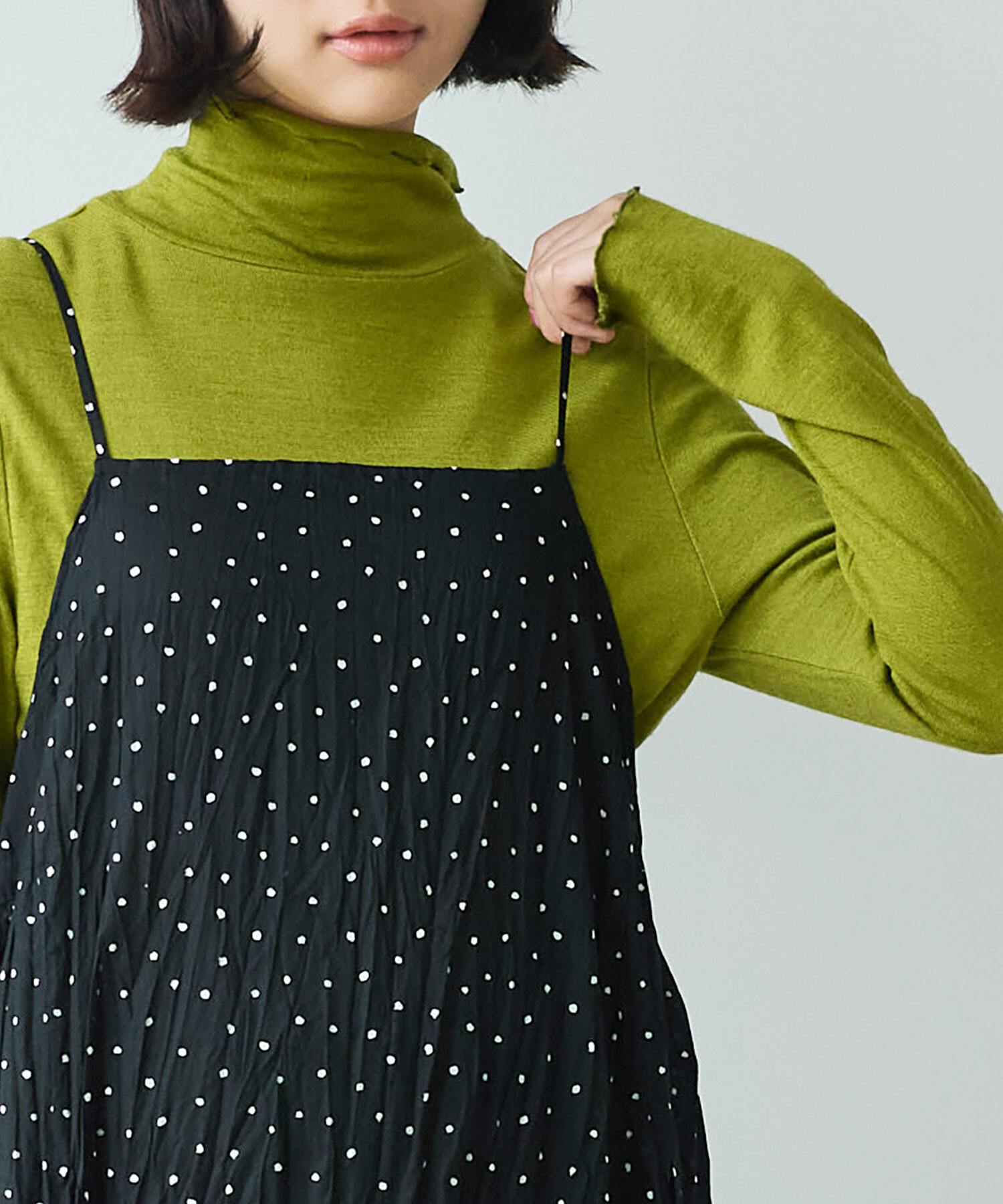 AMBIDEX Store ウール / シルク 製品染め タートルプルオーバー(F