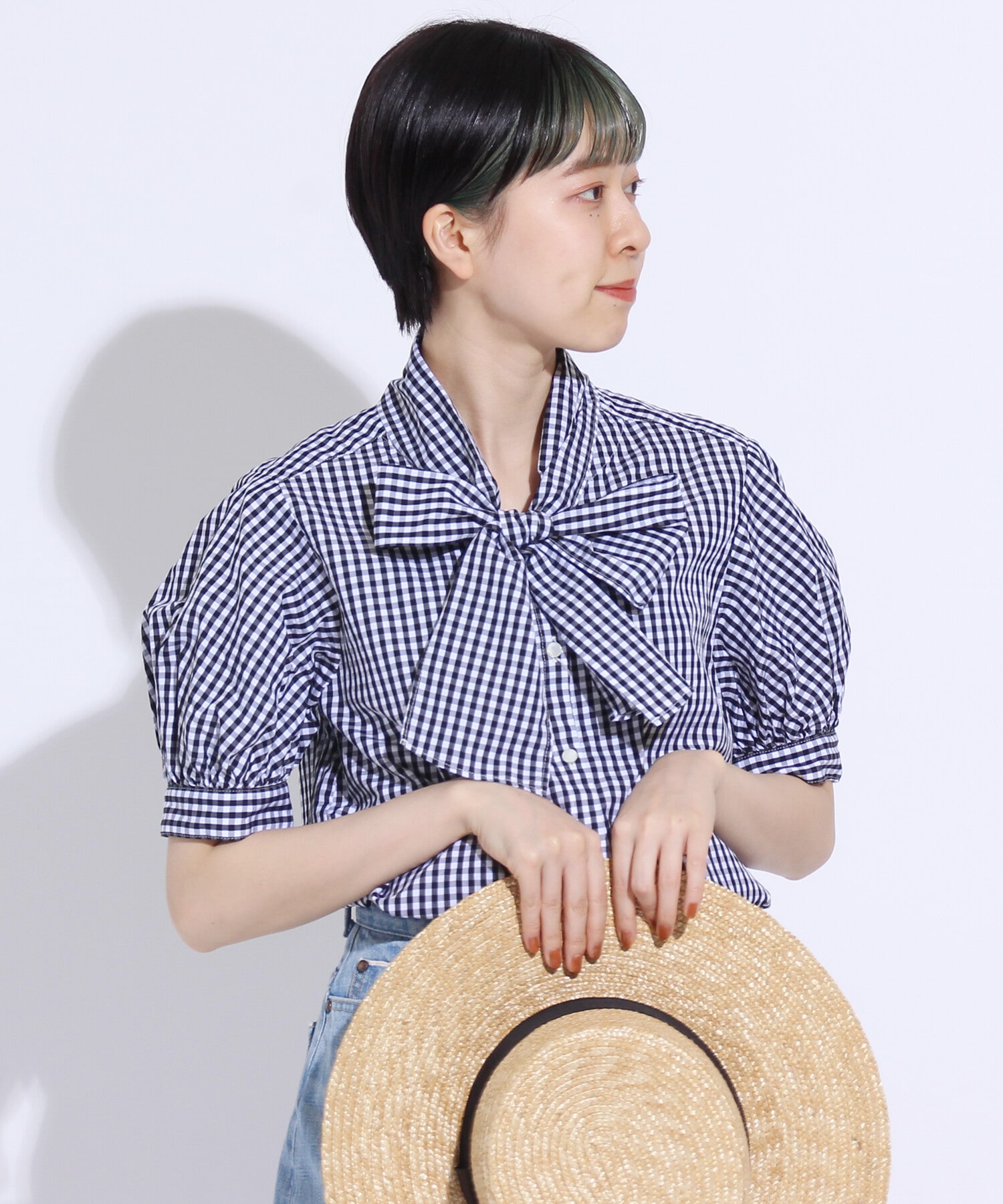 Dot＆Stripes CHILD WOMAN フロッキードット　ブラウス