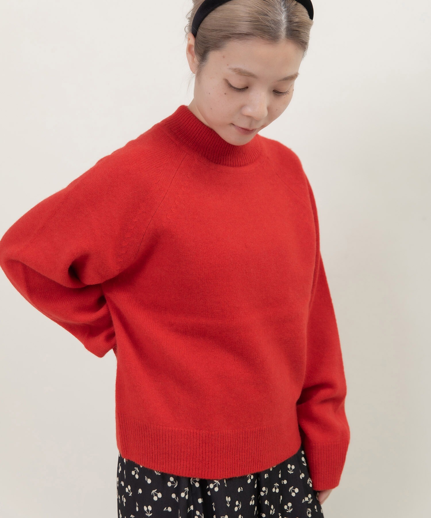 AMBIDEX Store 2/15ラムウール ハイネックプルオーバー(F ピンク