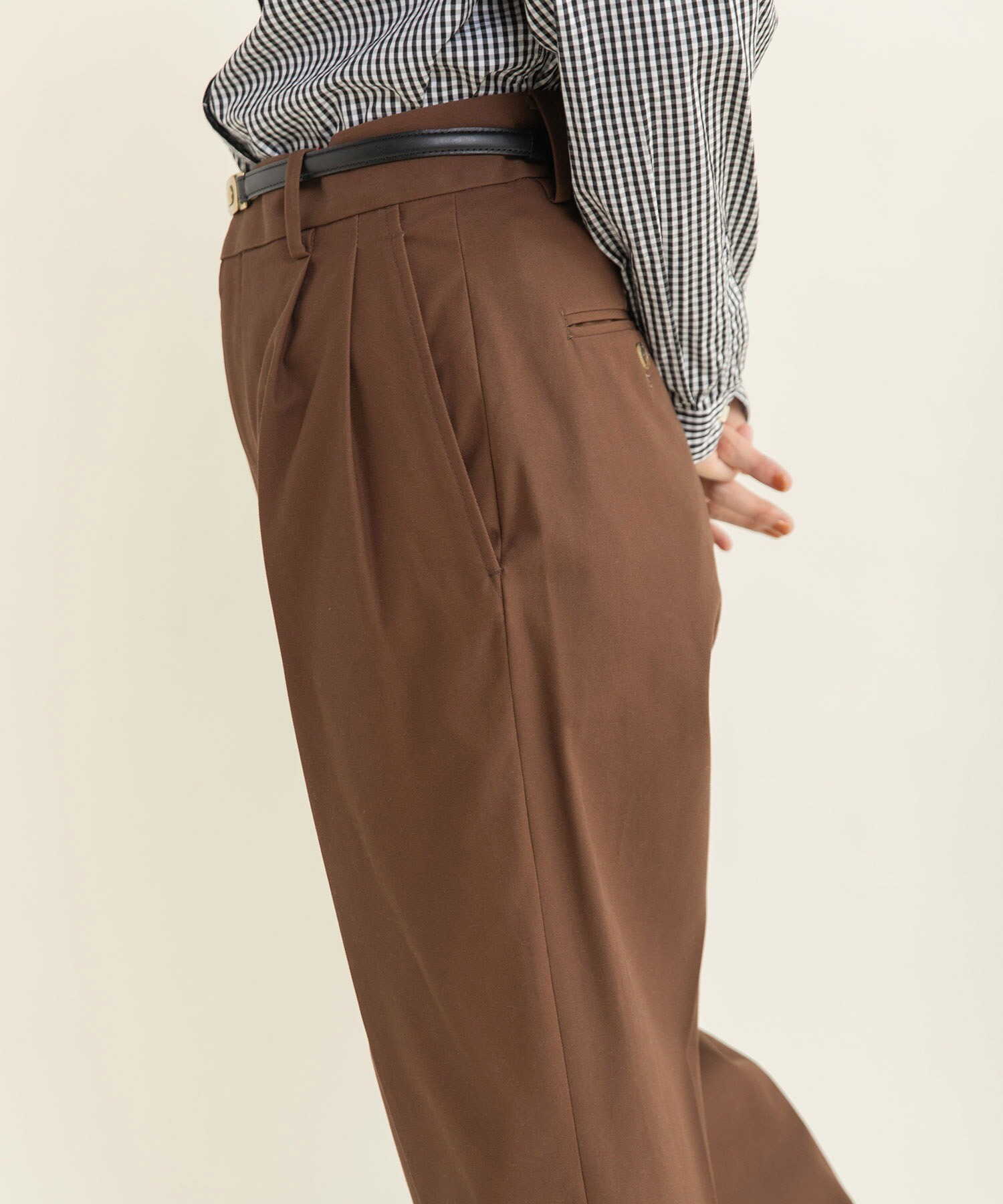 AMBIDEX Store △○強撚ツイル マーベルトストレートパンツ(36