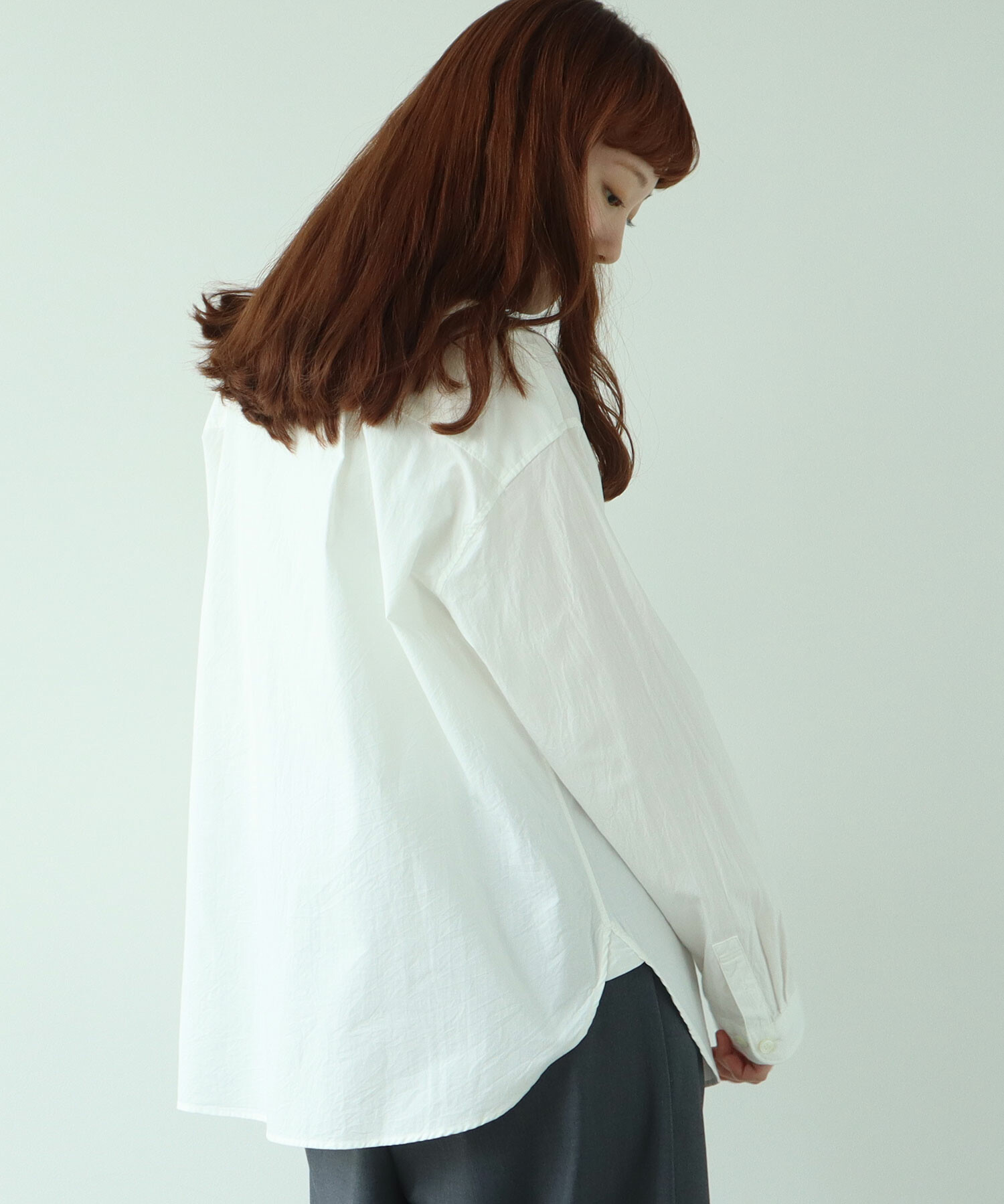 EQUATION PERSONNELLE リネンシャツ FLORAL PRINT LOOSE-FIT REGULAR COLLAR SHIRT(M Blue): S'YTE