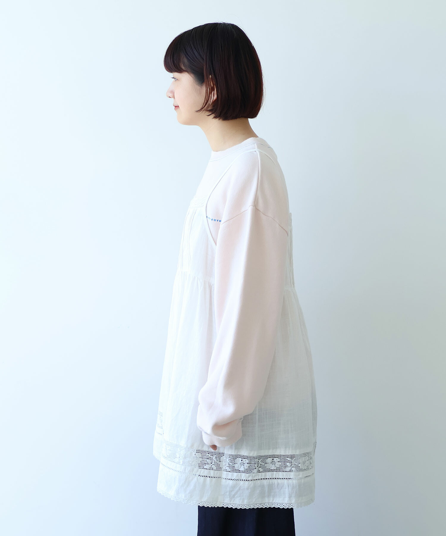 bulle de savon lace×pin tuck キャミブラウス AMBIDEX Store 〇 コットン / リネン lace×pin tuck キャミブラウス(F