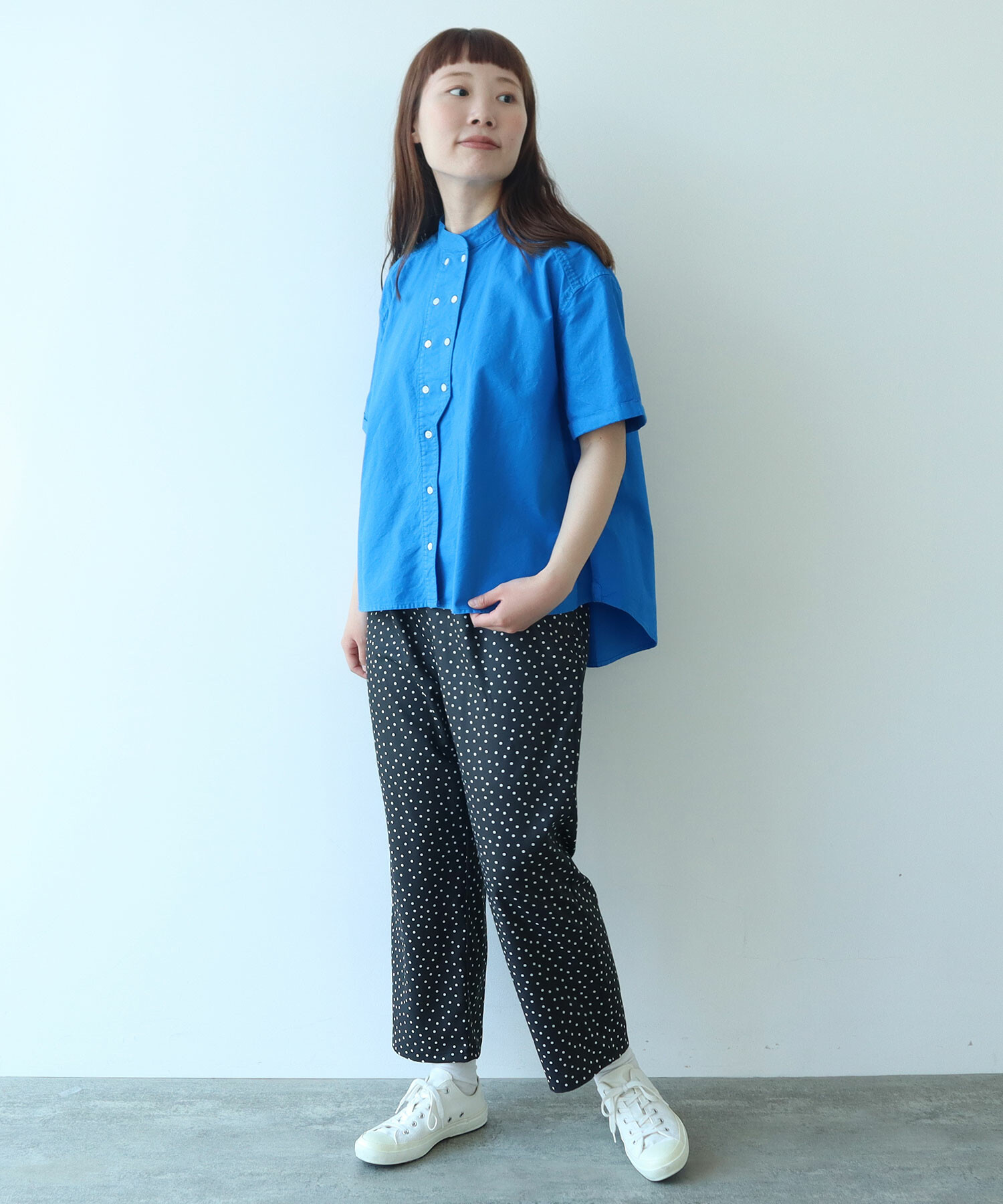 AMBIDEX Store オックス コック 半袖ブラウス(F アオ): bulle de