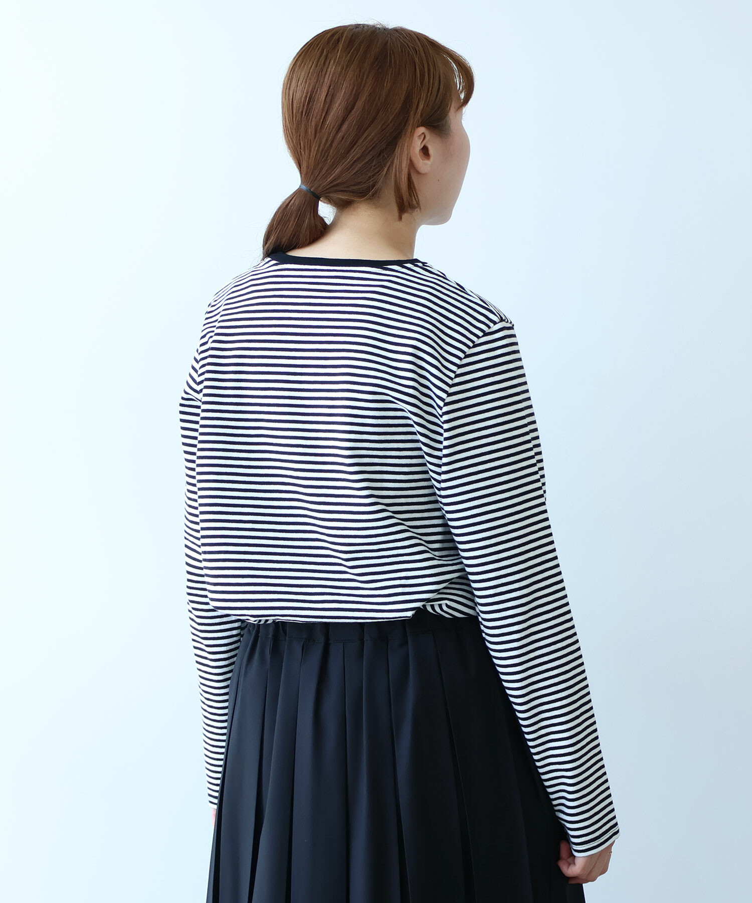 AMBIDEX Store vintage border Tシャツ(F オレンジ×アオ): bulle de savon