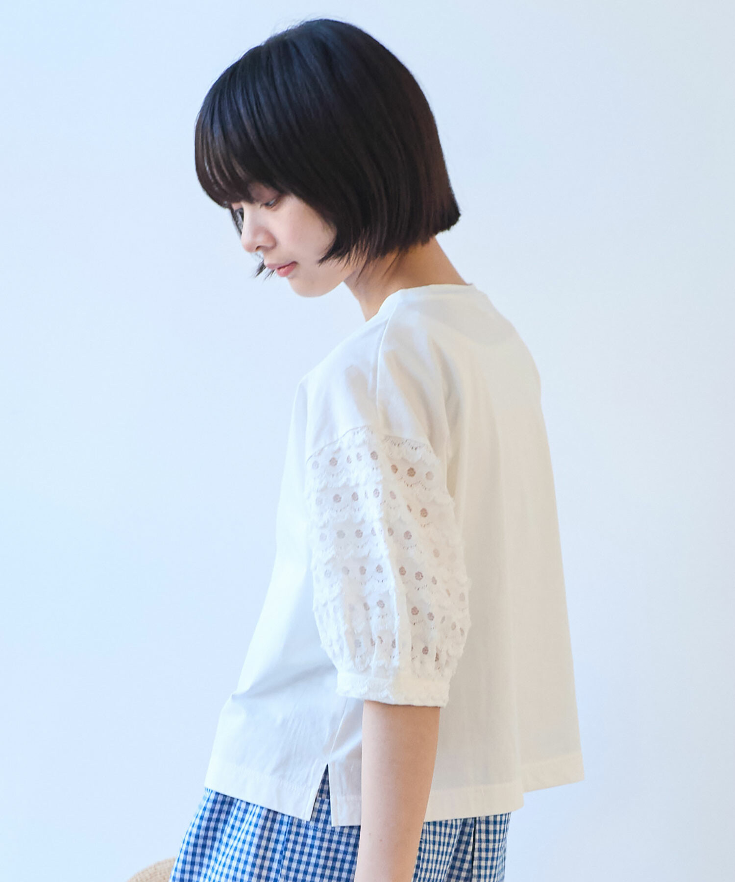 sorm'86 MEIWAKIWAKU ホワイトタートル AMBIDEX Store △〇 naminami レース プルオーバー(F シロ