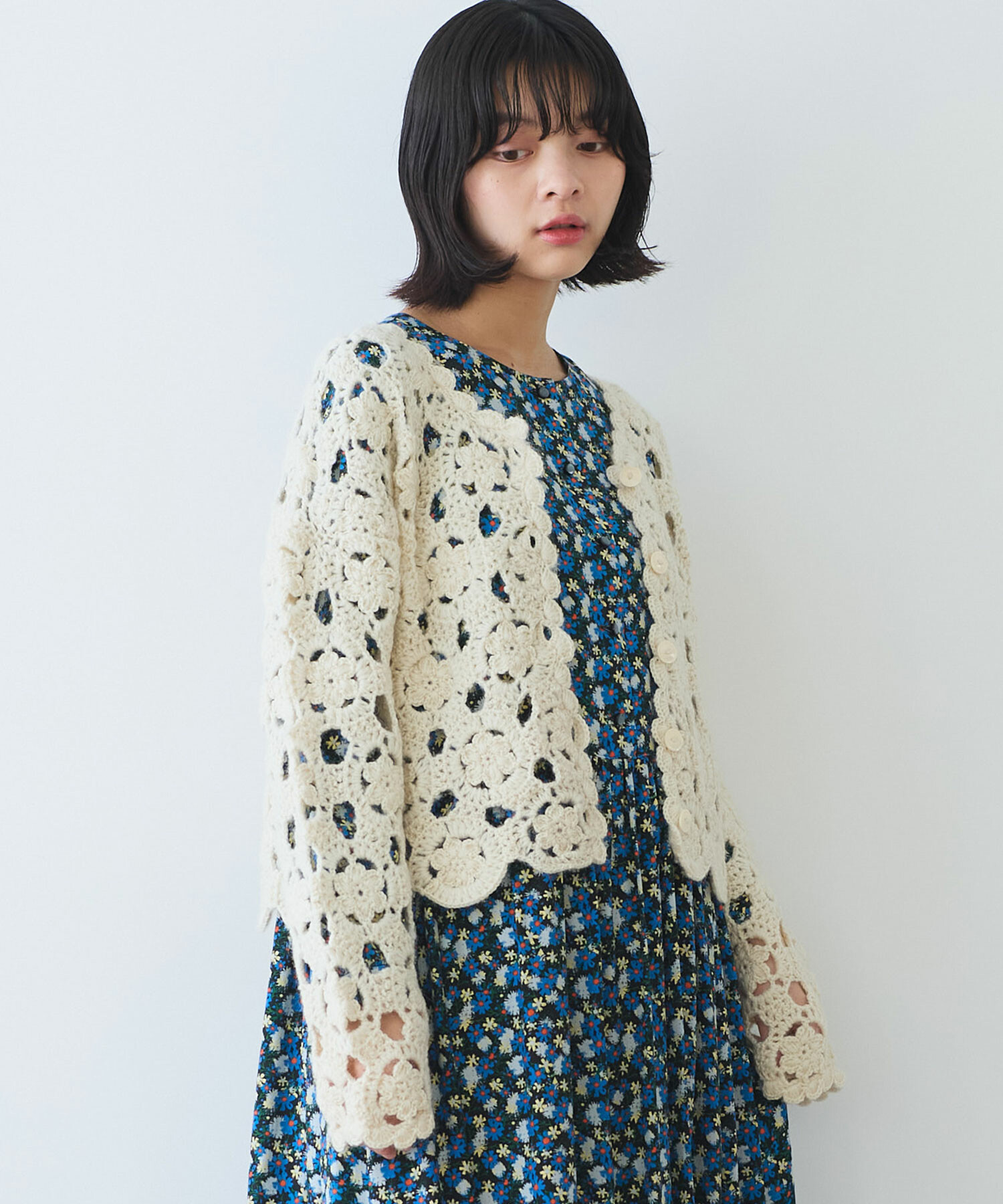 KAPITAL ネイビー フリンジ カーディガン KAPITAL ネイビー フリンジ カーディガン