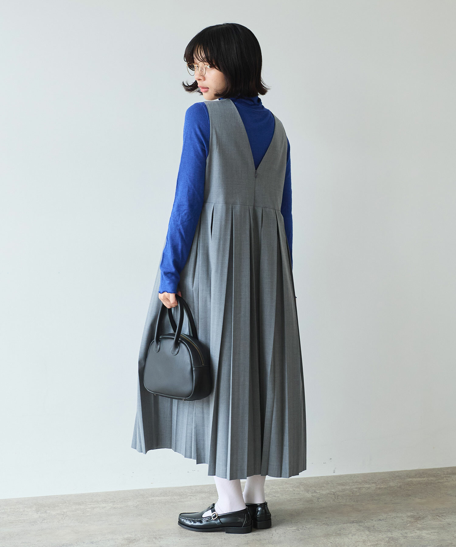 ビュルデサボン ジャンパースカート AMBIDEX Store 〇 2 / 80 TWツイル プリーツジャンパースカート(F