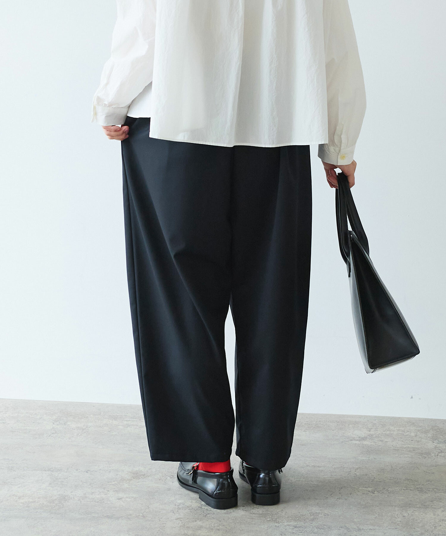 みぃちゃです AMBIDEX Store 【予約販売】〇 2 / 80 TWツイル タックパンツ(F クロ