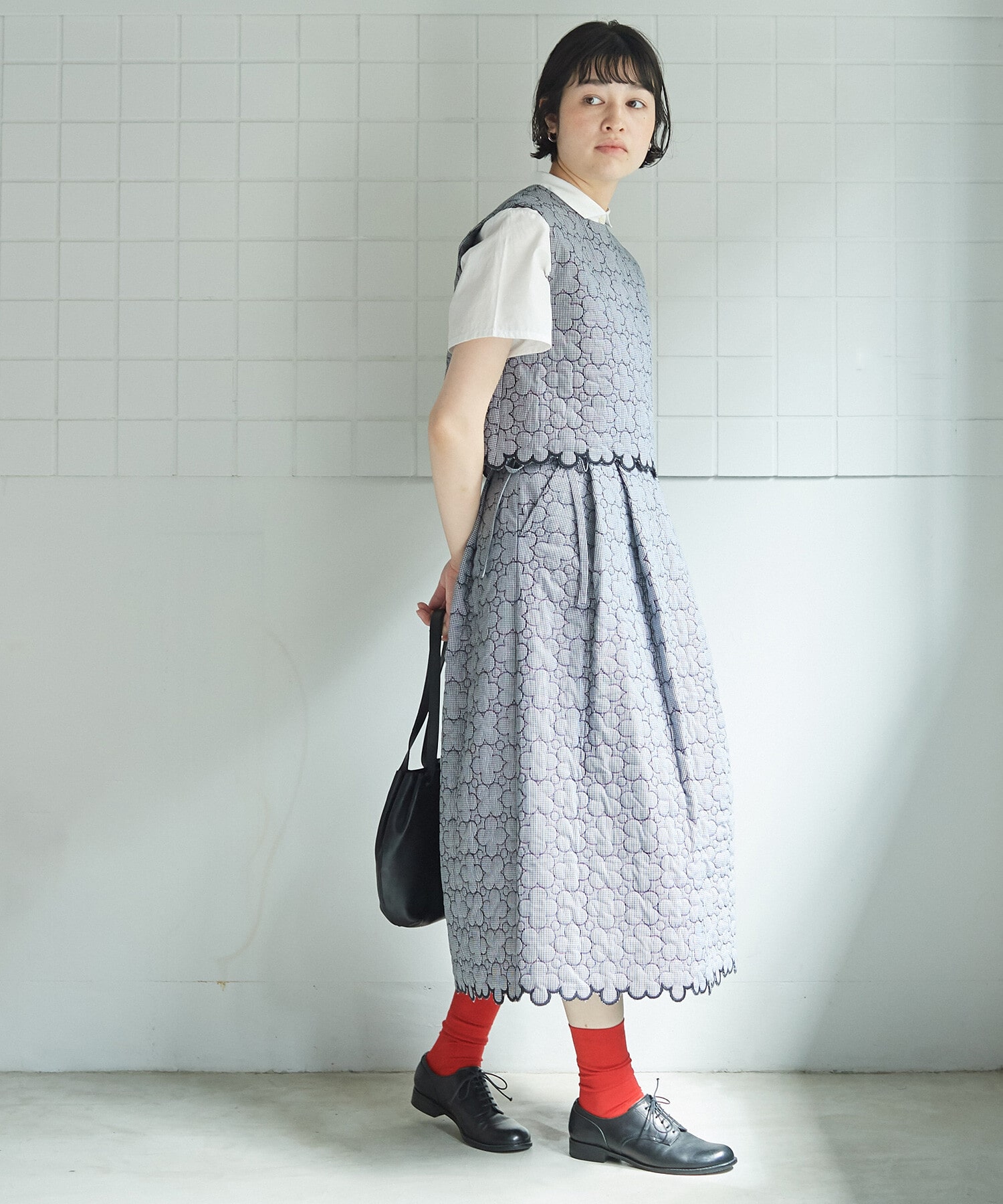 消費税無しスカートAMBIDEX Store はなとまるキルティングスカート(F シロ): bulle de savon