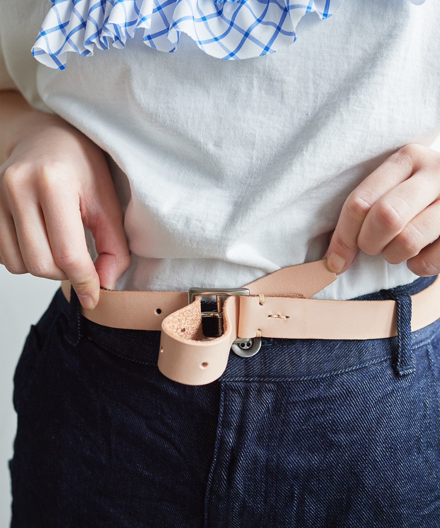 AMBIDEX Store △stitch leather belt(F ライトグリーン): bulle de savon