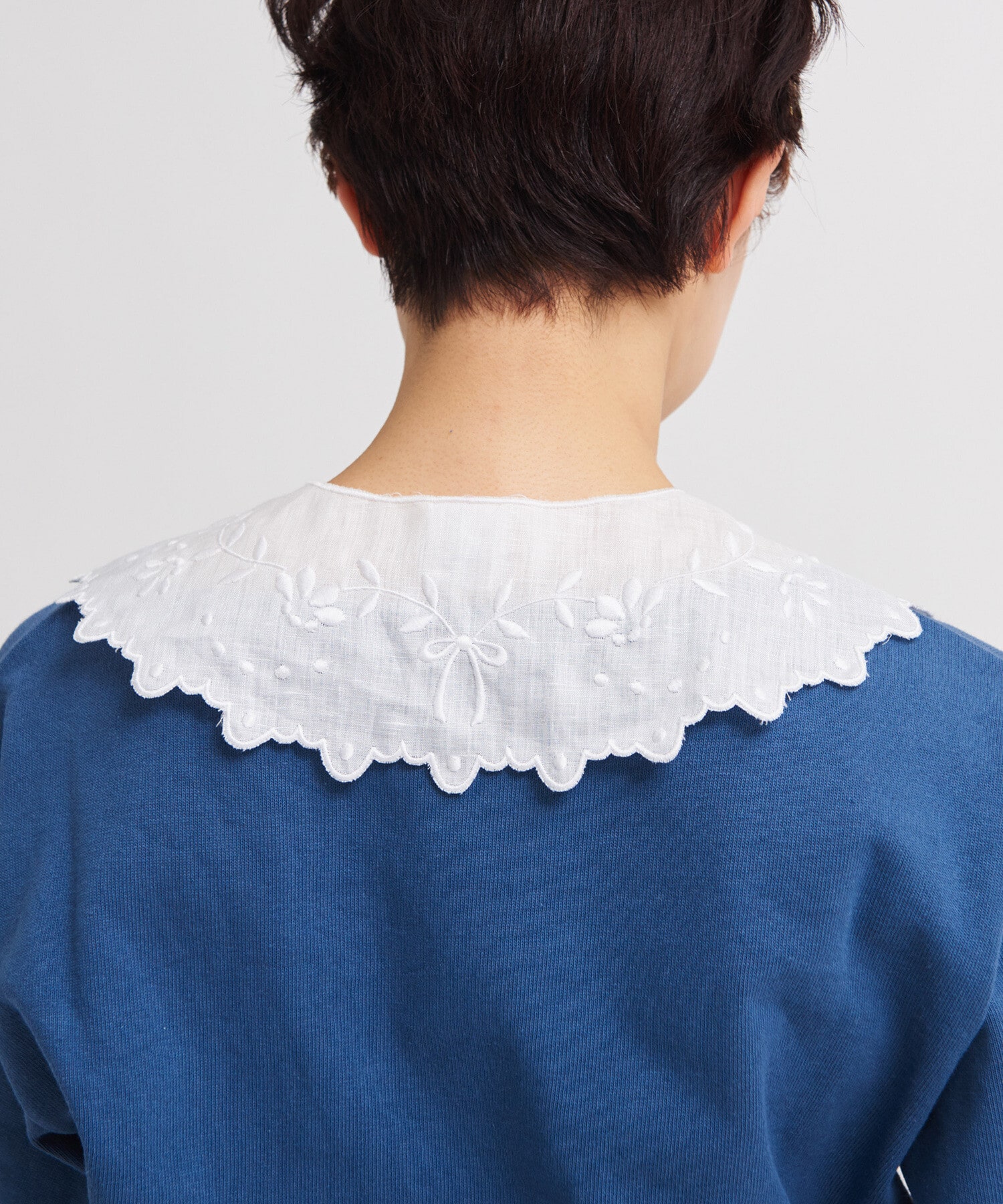 AMBIDEX Store 〇フレンチリネン カットワーク刺繍つけ衿(F クロ): Dot