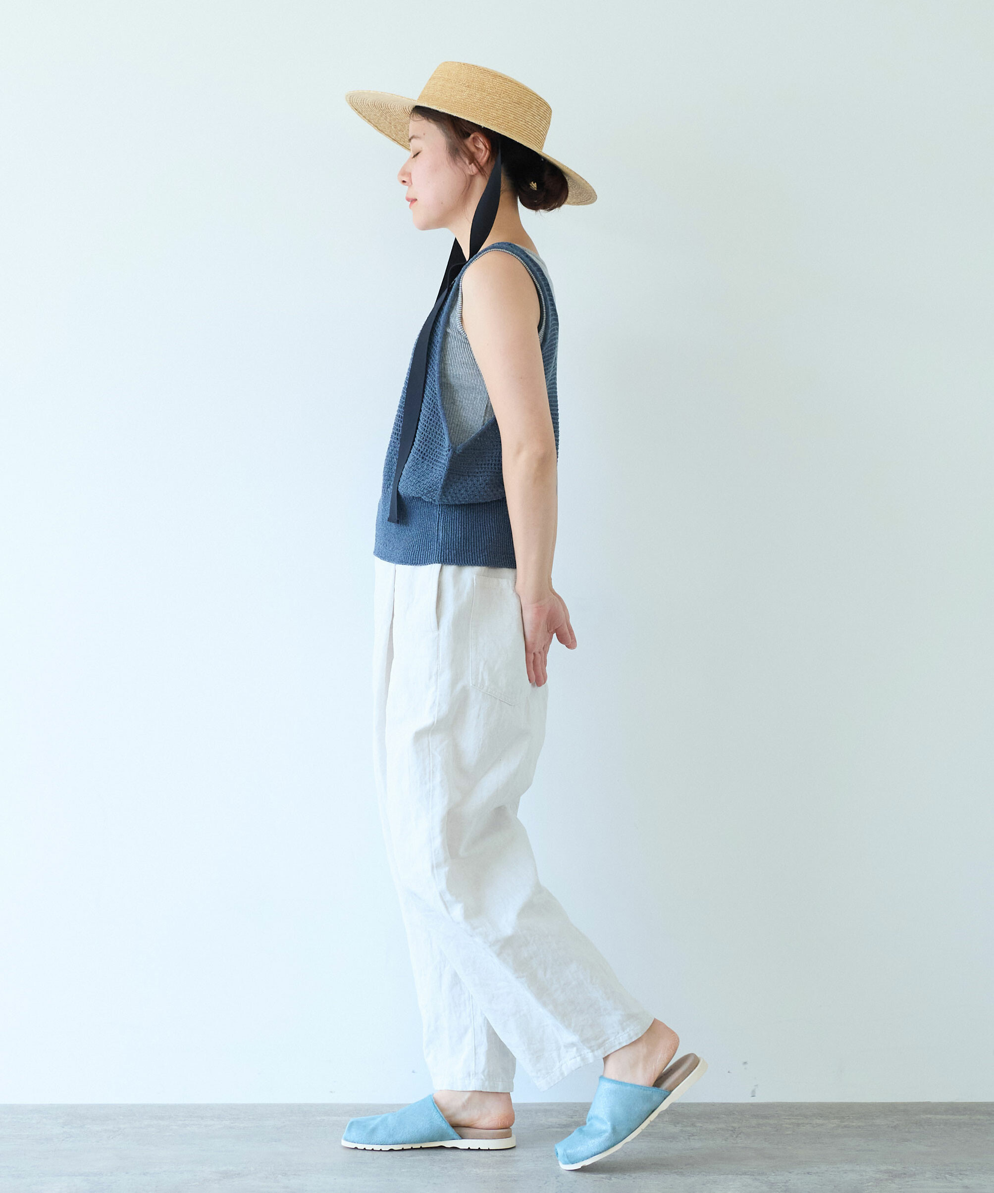 AMBIDEX Store ○コットン / 和紙ニット ビスチェ(F クロ): yuni