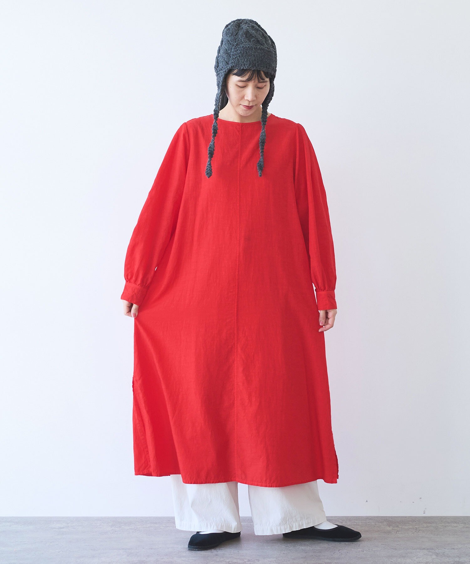 AMBIDEX Store ○recycled cotton tuck ワンピース(F シロ): yuni