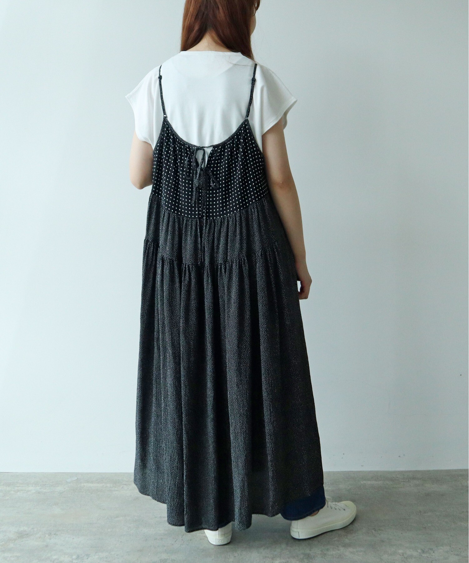 bulle de savon ドット柄ワンピース　ジャンパースカート AMBIDEX Store ○dot print jumper スカート(F マルチドット): yuni