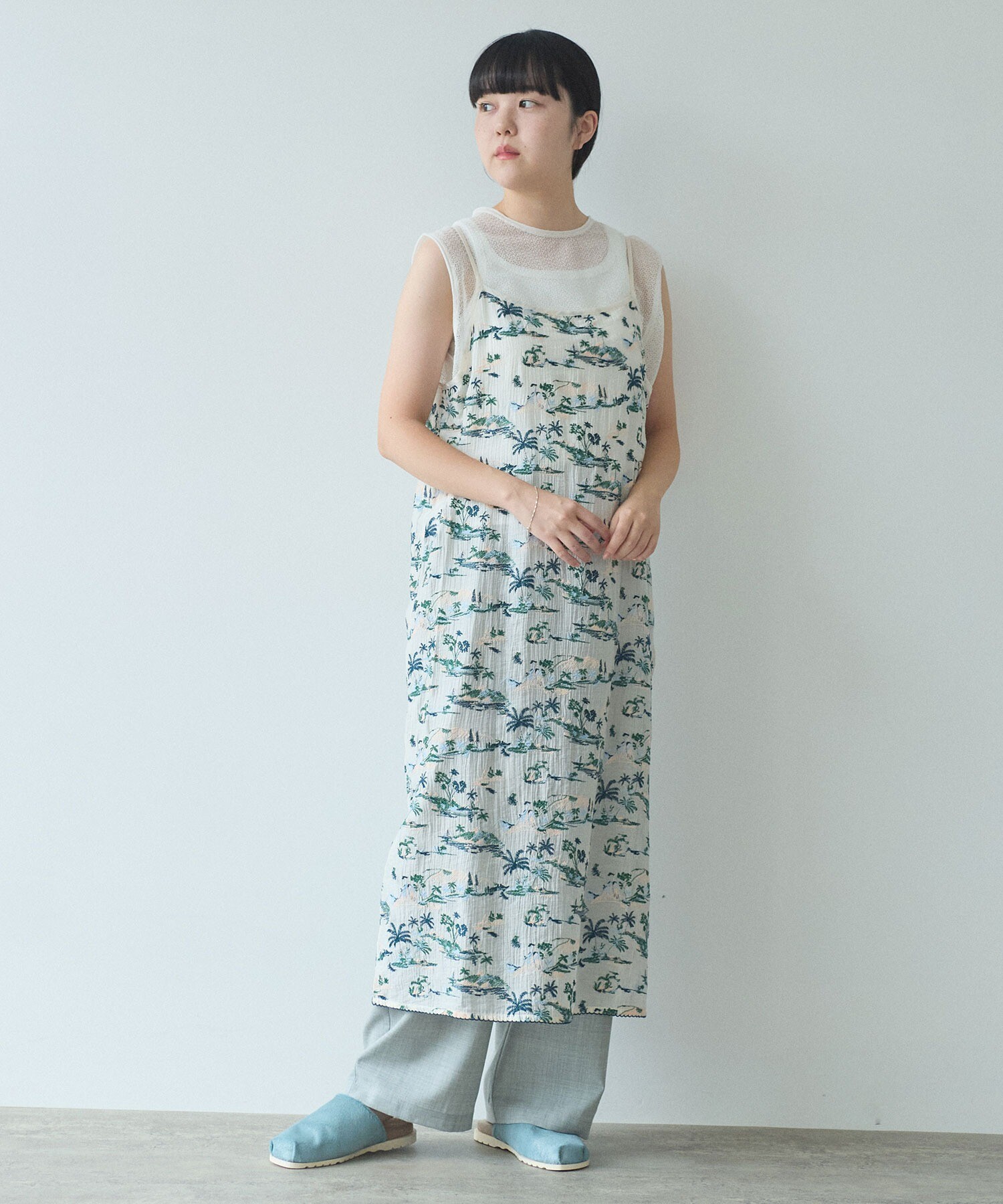 AMBIDEX Store ○Island embroidely pettit ワンピース(F キナリ