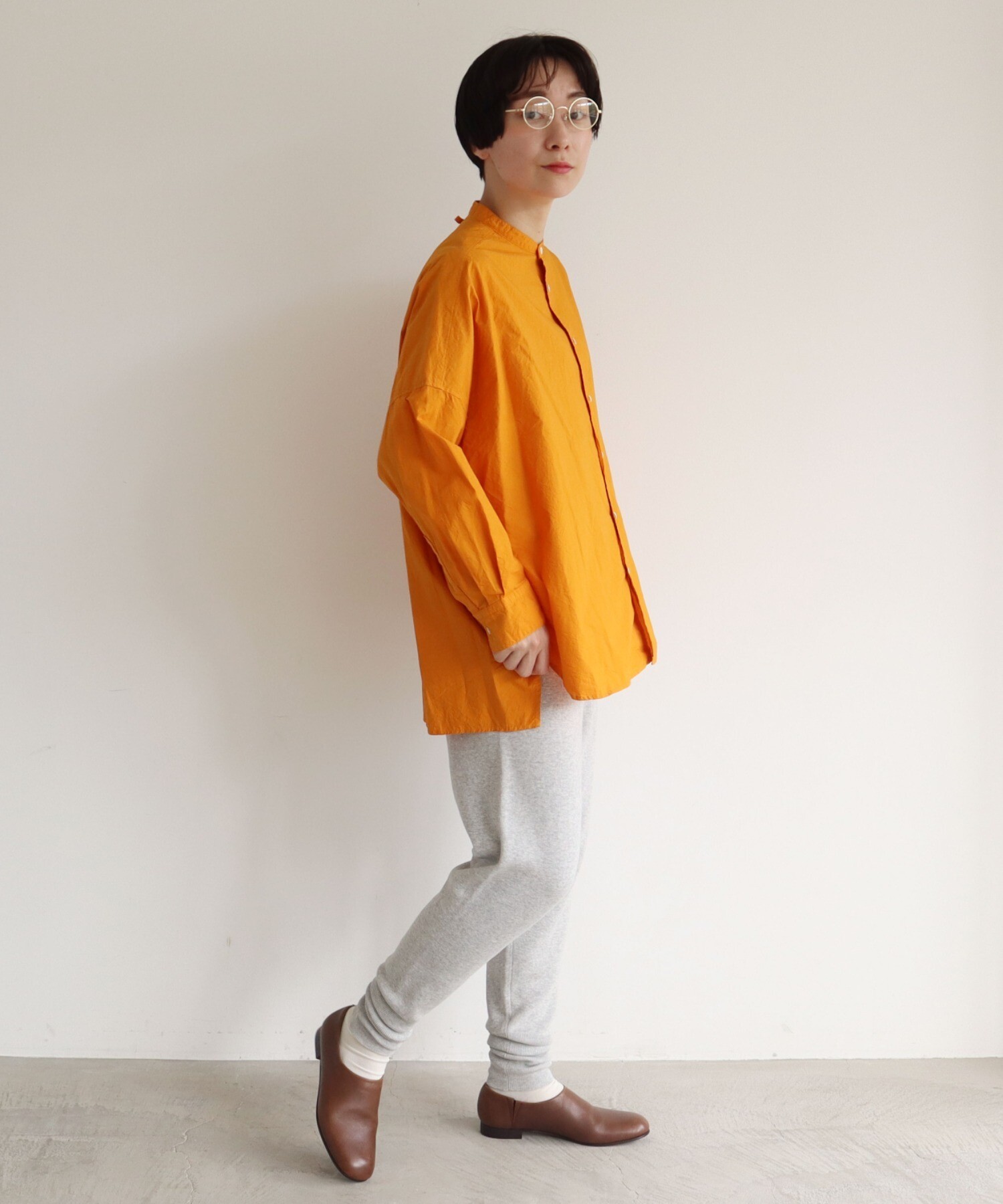 AMBIDEX Store 14G gomme smooth knit pants(F シロ): yuni