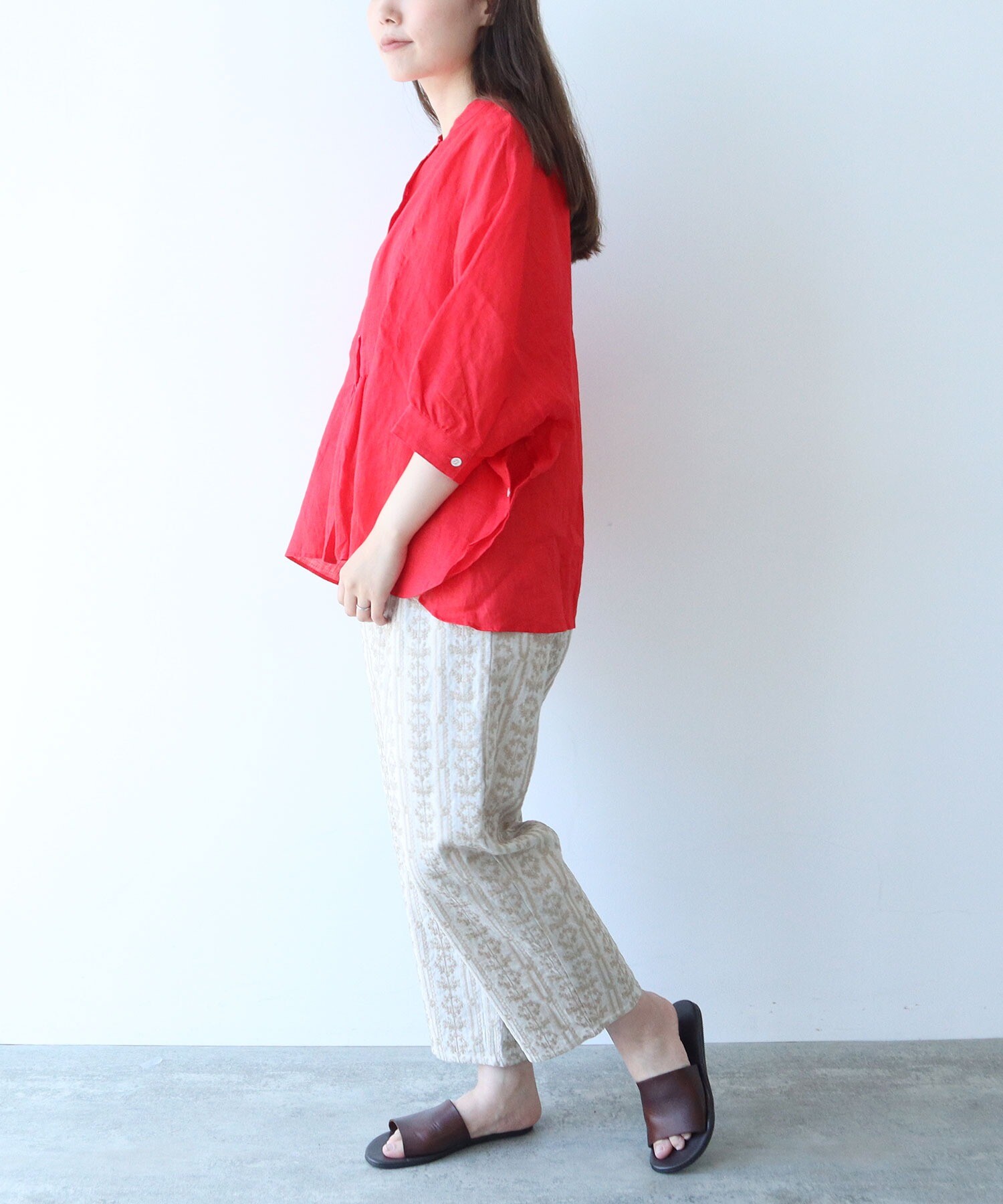 AMBIDEX Store △○L/embroidely teperd パンツ(F クロ): yuni