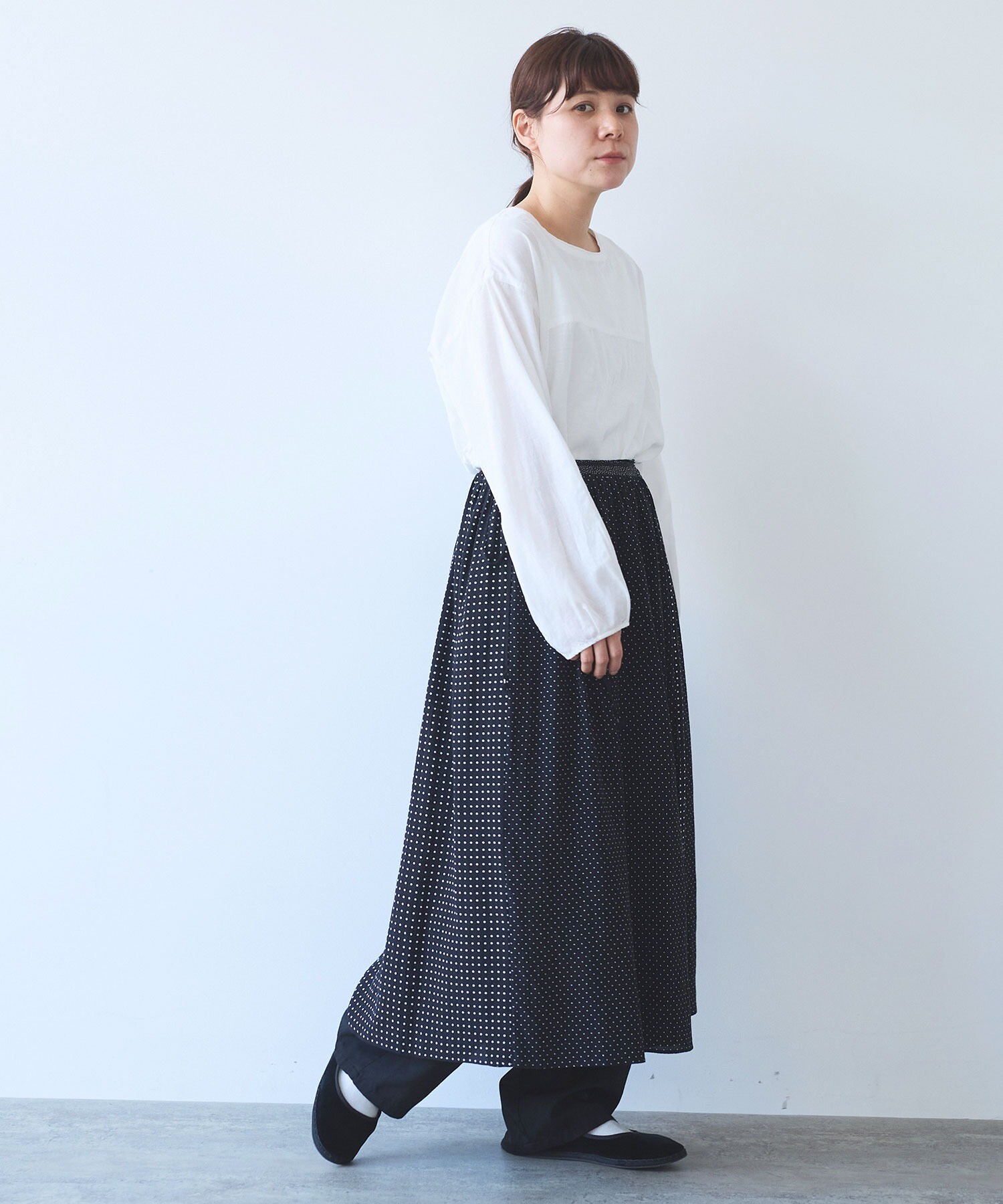 AMBIDEX Store ○○dot print wrap スカート (F マルチドット): yuni