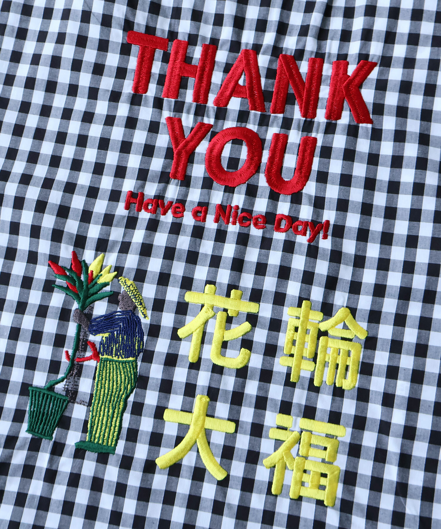 だいふく AMBIDEX Store 【yuni高輪OPEN記念】花輪大福刺繍 ロンT(F シロ): yuni