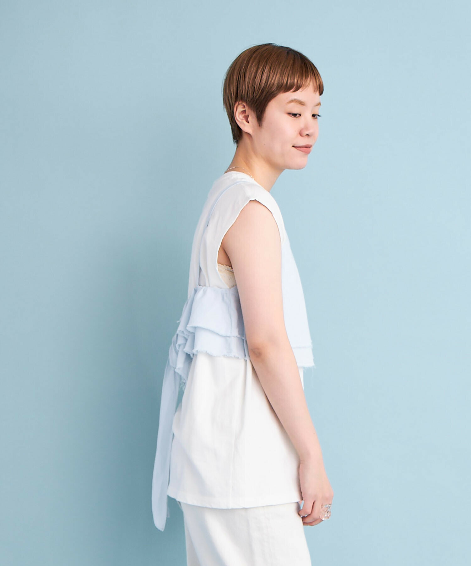 AMBIDEX Store 80/2 cyro spun OX CAMISOLE(F LIGHT BLUE): buoybuoy