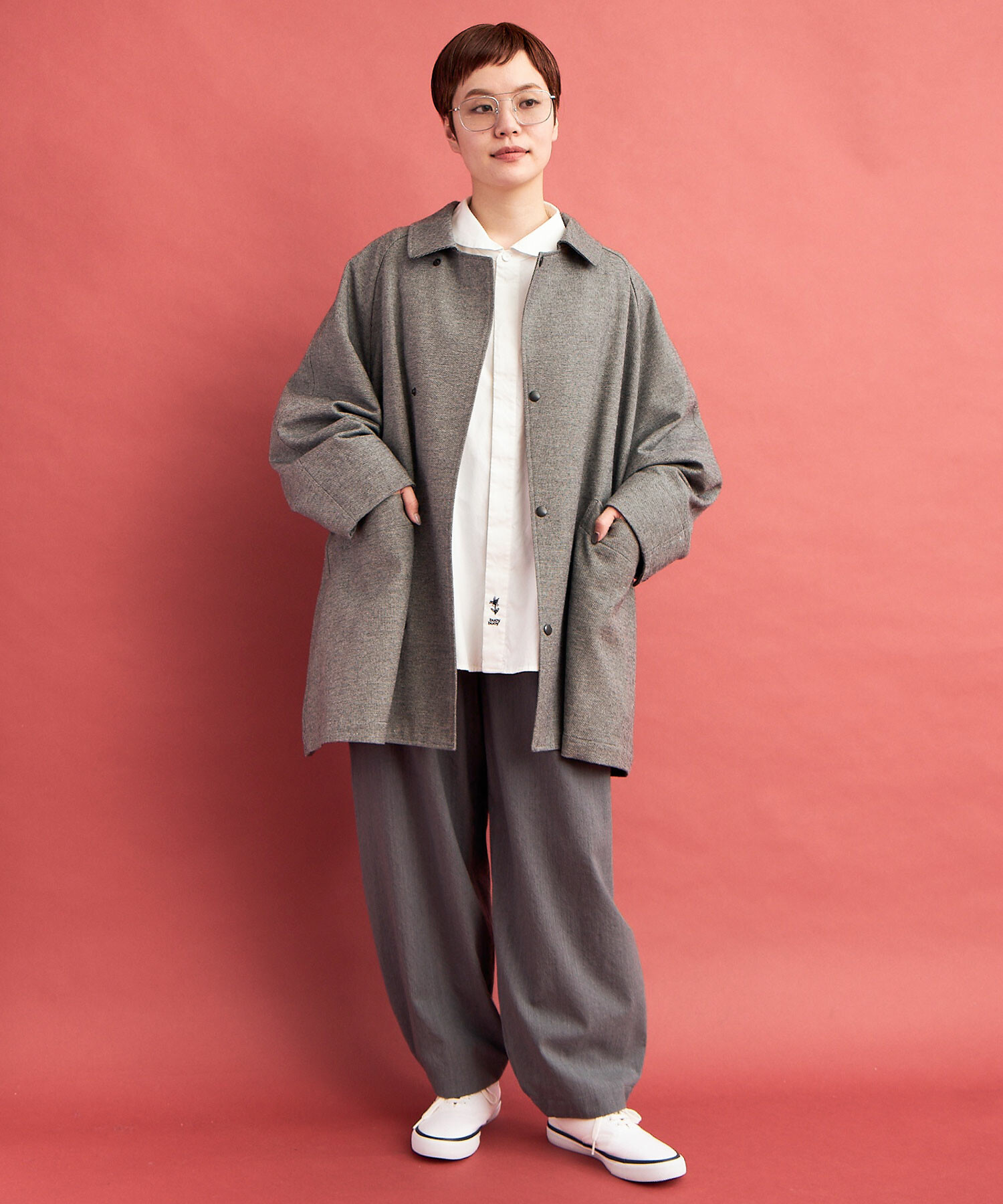 AMBIDEX Store ○POP TWEED DOLMAN コート(F NAVY): buoybuoy