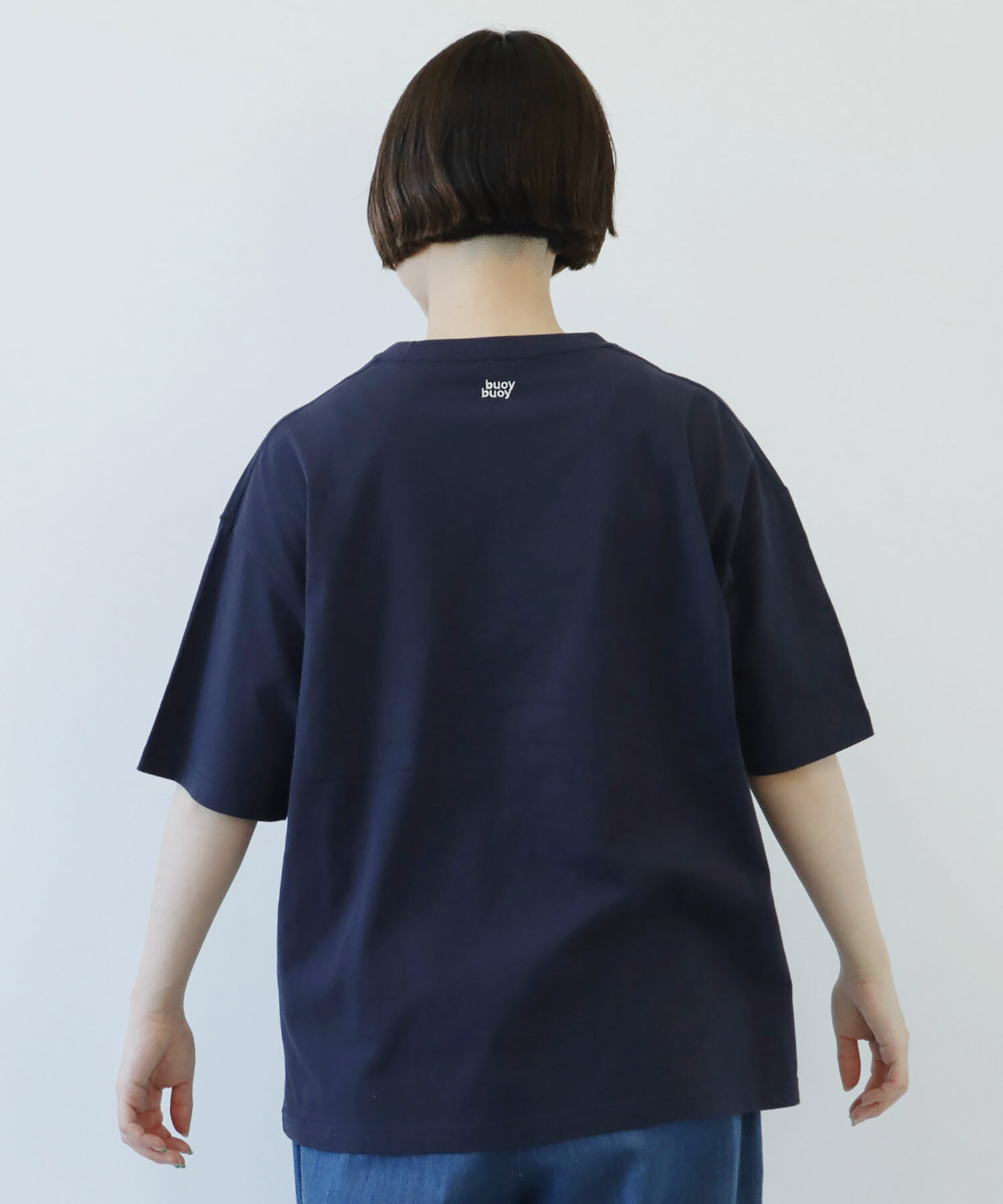 AMBIDEX Store ○number 2 T-シャツ(F ネイビー): FLAT-cic-HATENA