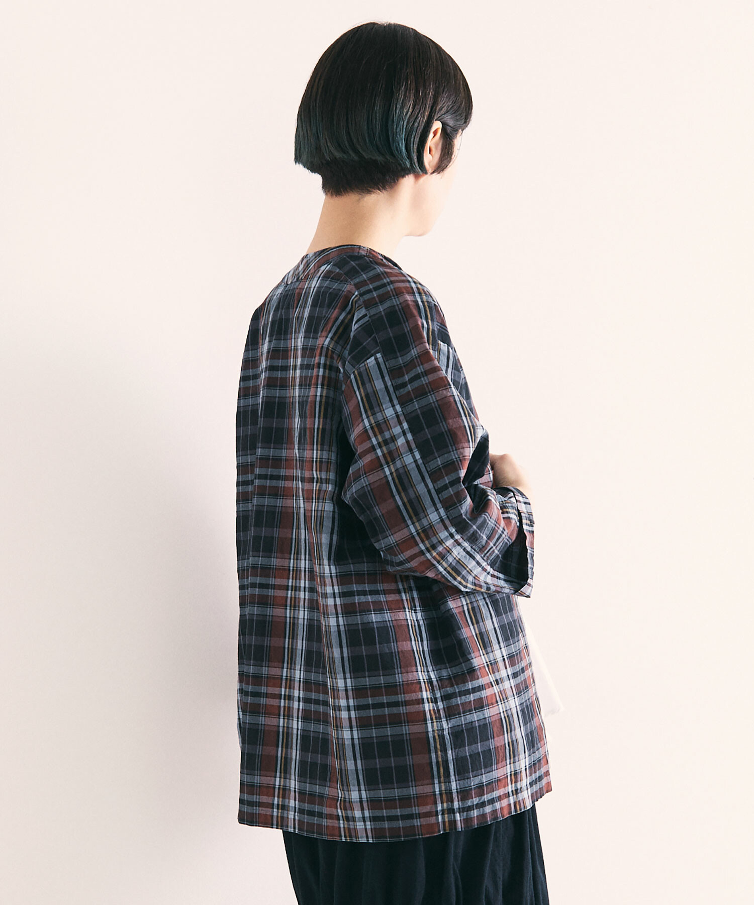 AMBIDEX Store ○CHECK EDODAKI SHIRT ジャケット(F GREY CHECK): FLAT  