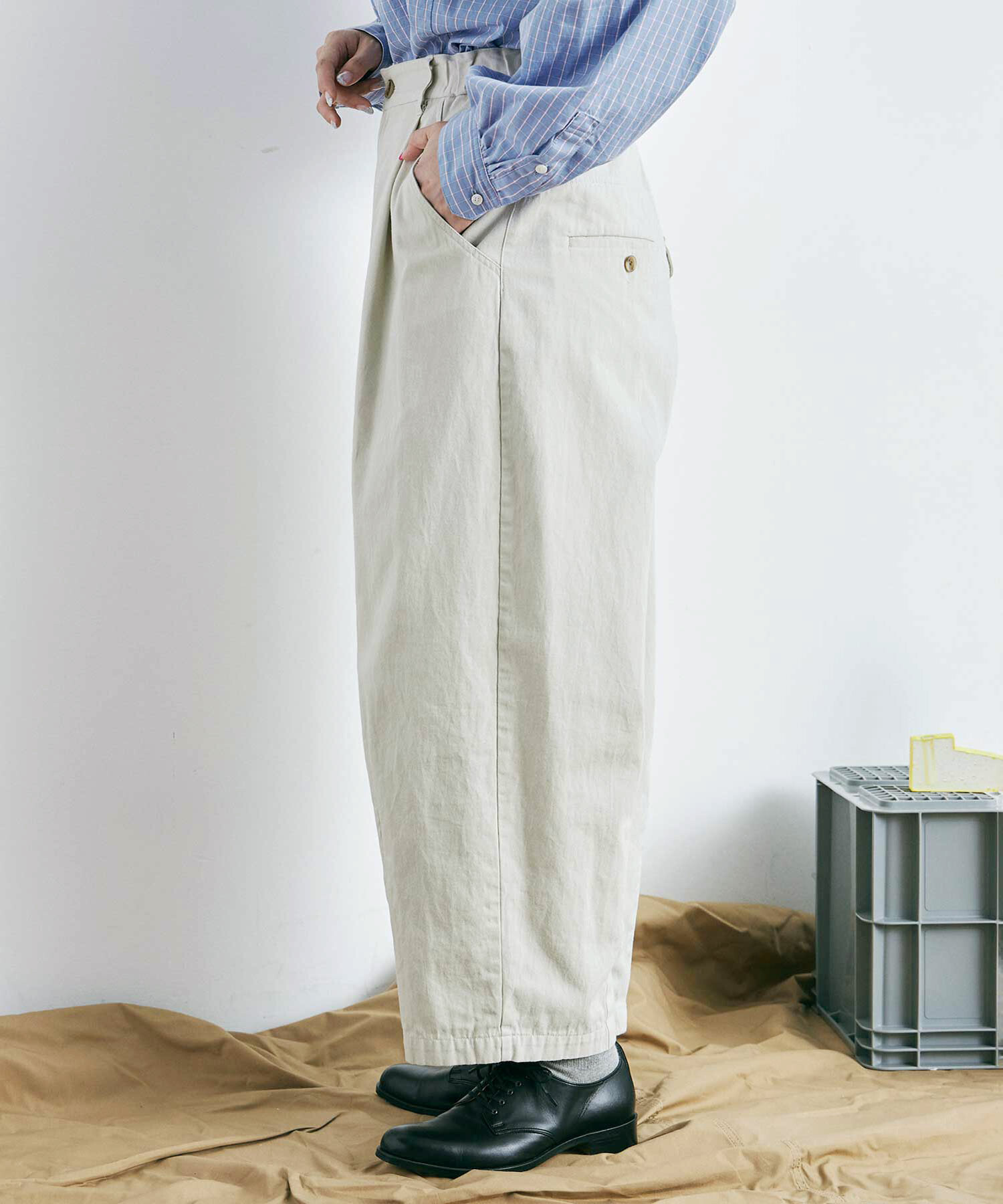 AMBIDEX Store ○強撚TWILL BONTAN パンツ(F BLACK): FLAT-cic